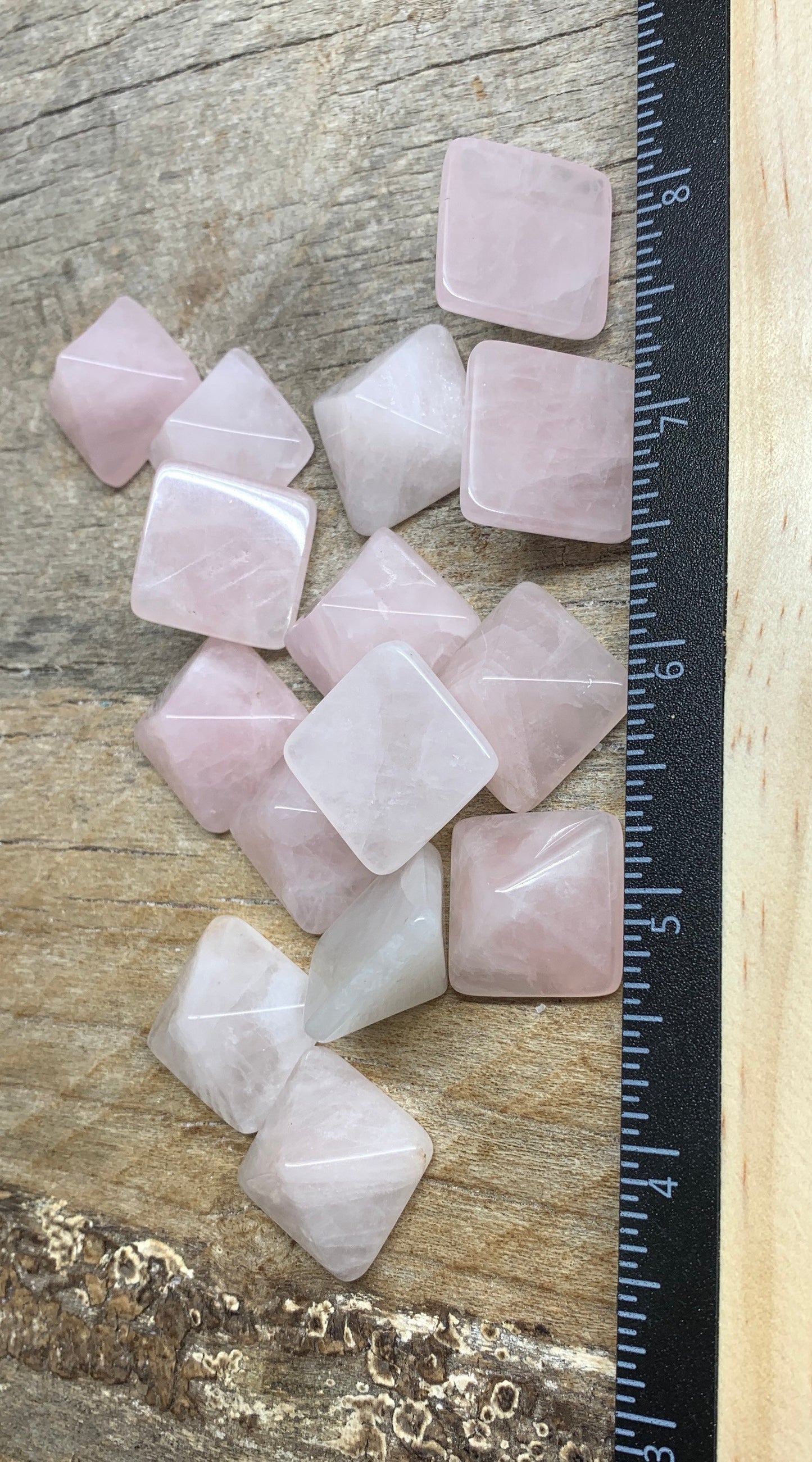 Rose Quartz Pyramid (Approx. 3/4” x 3/4" x 5/8") 0407