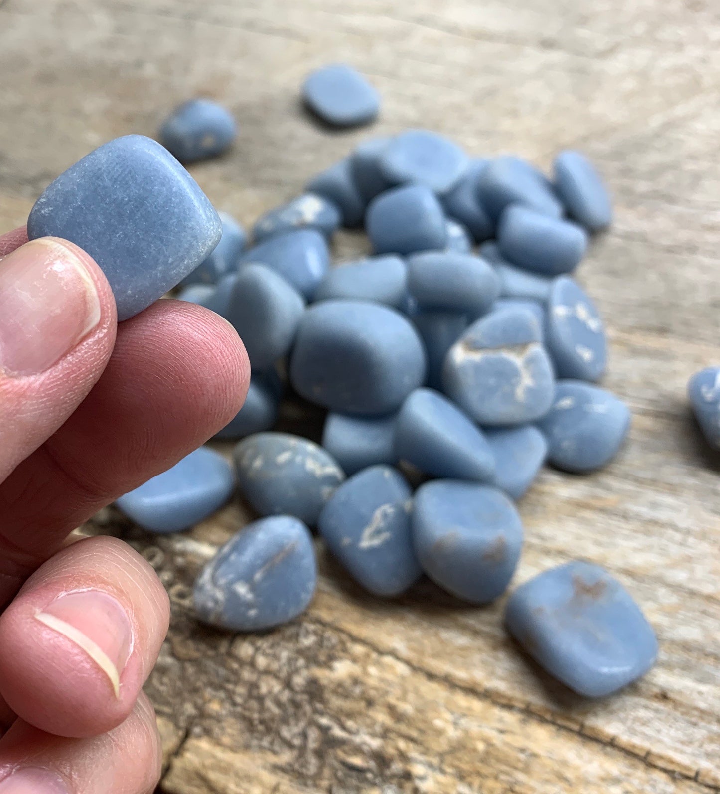 Angelite Tumbled Stone (Approx. 3/4”- 1”) 0662