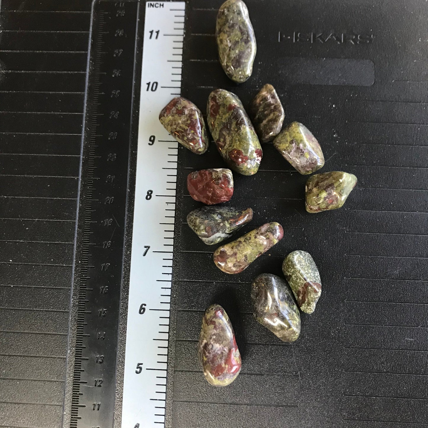 Dragon's Blood Jasper Tumbled Stone (Approx. 3/4" - 1 1/4") BIN-1285 Polished Stone, for Wire Wrapping or Crystal Grid Supply