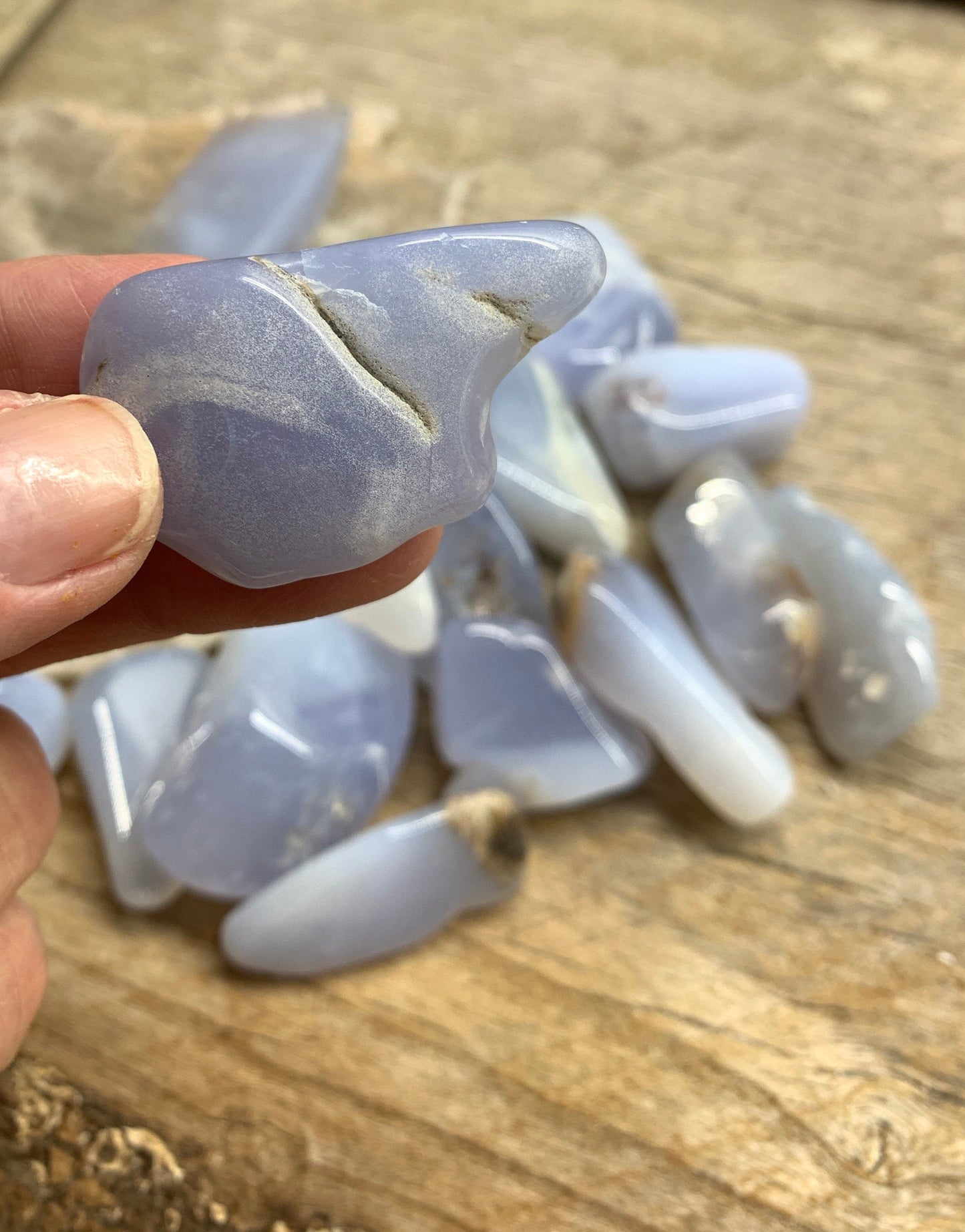 Blue Chalcedony Polished BIN-1471 (1 1/2”- 2”)