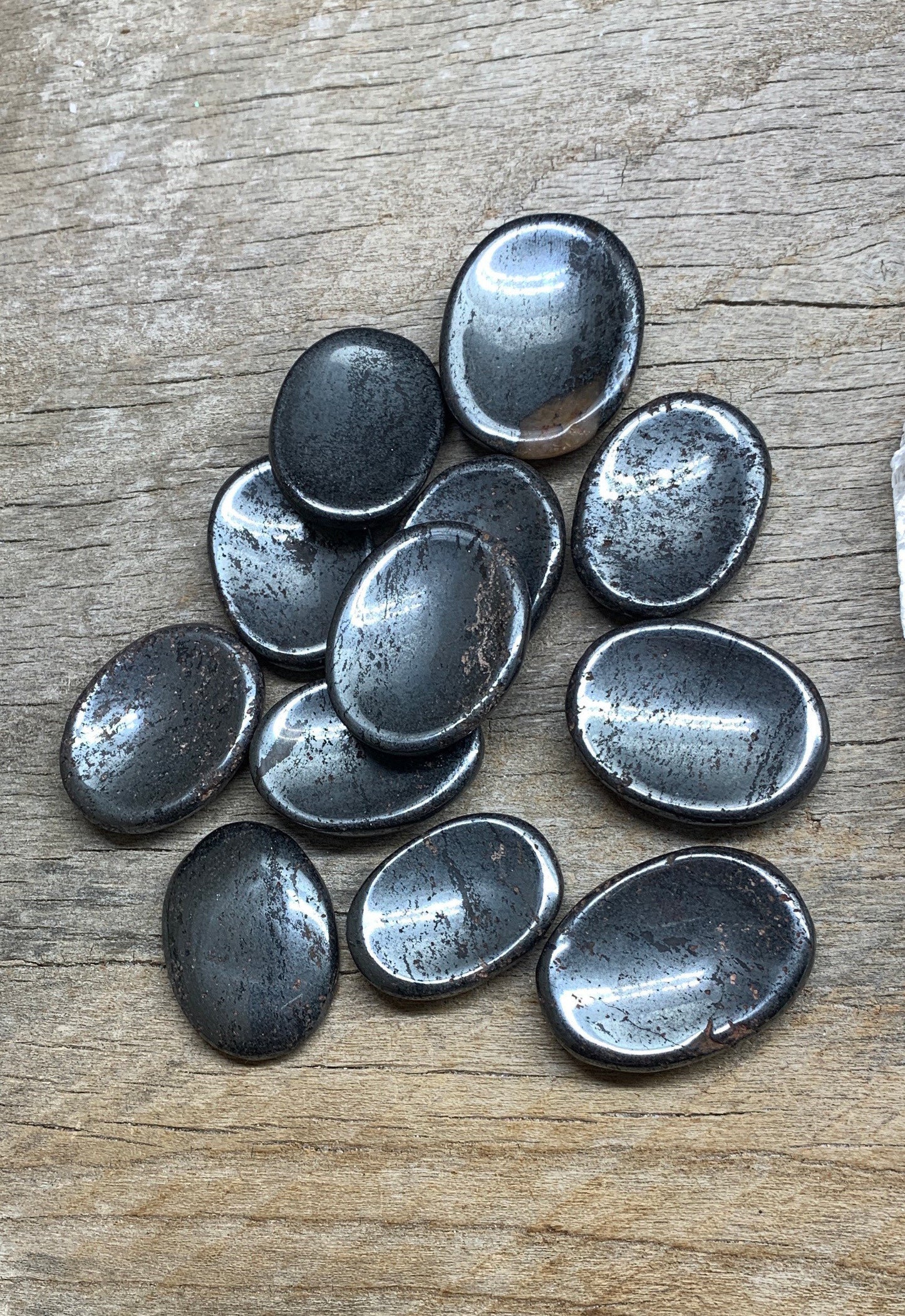 Hematite Worry Stone, Small, Handmade 1394 (1 1/2”- 1 3/4”)