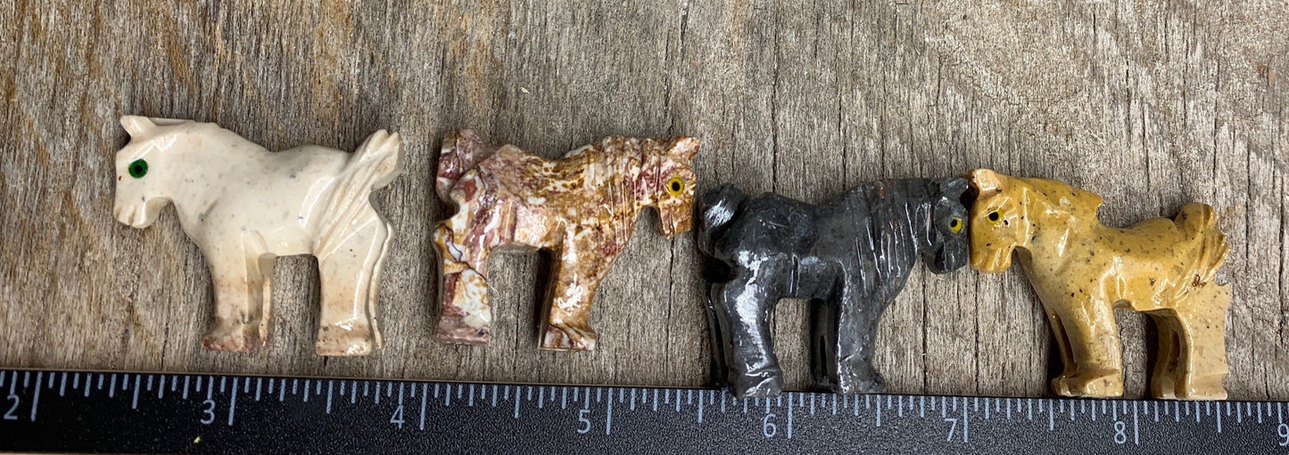 Horse Carved Soapstone Animal 0800 Approx. 1 7/8”