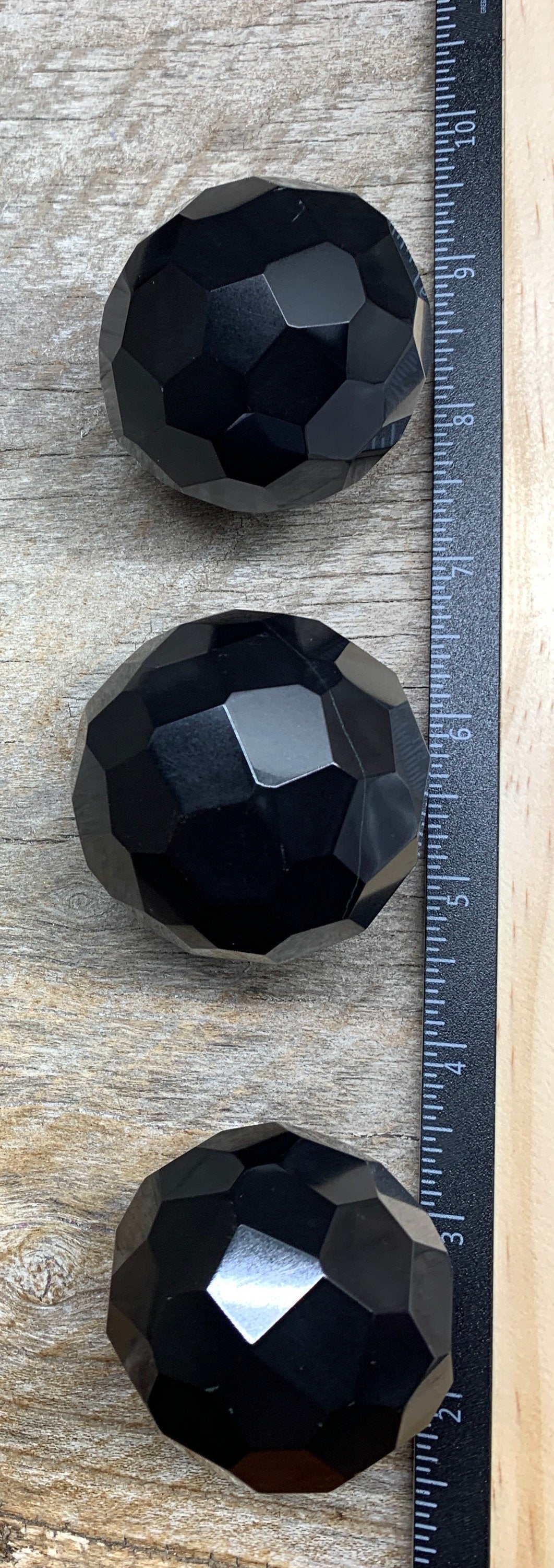 Black Agate Faceted Sphere 1491 Polished. Beautiful. 50mm-60mm