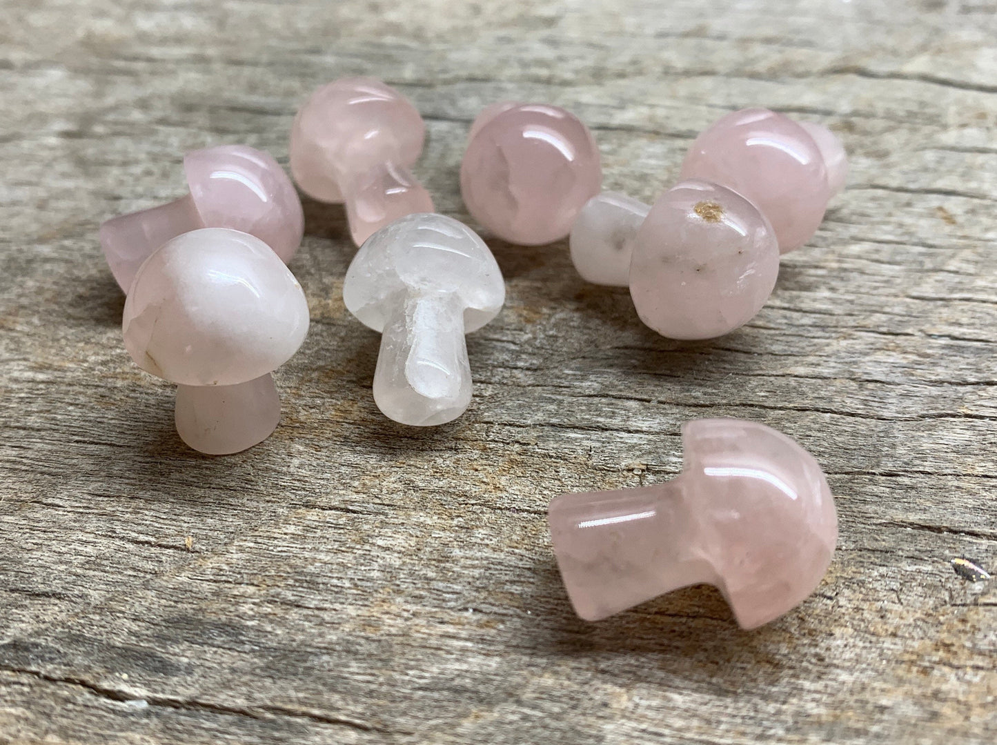 Rose Quartz Carved Mushroom 0030