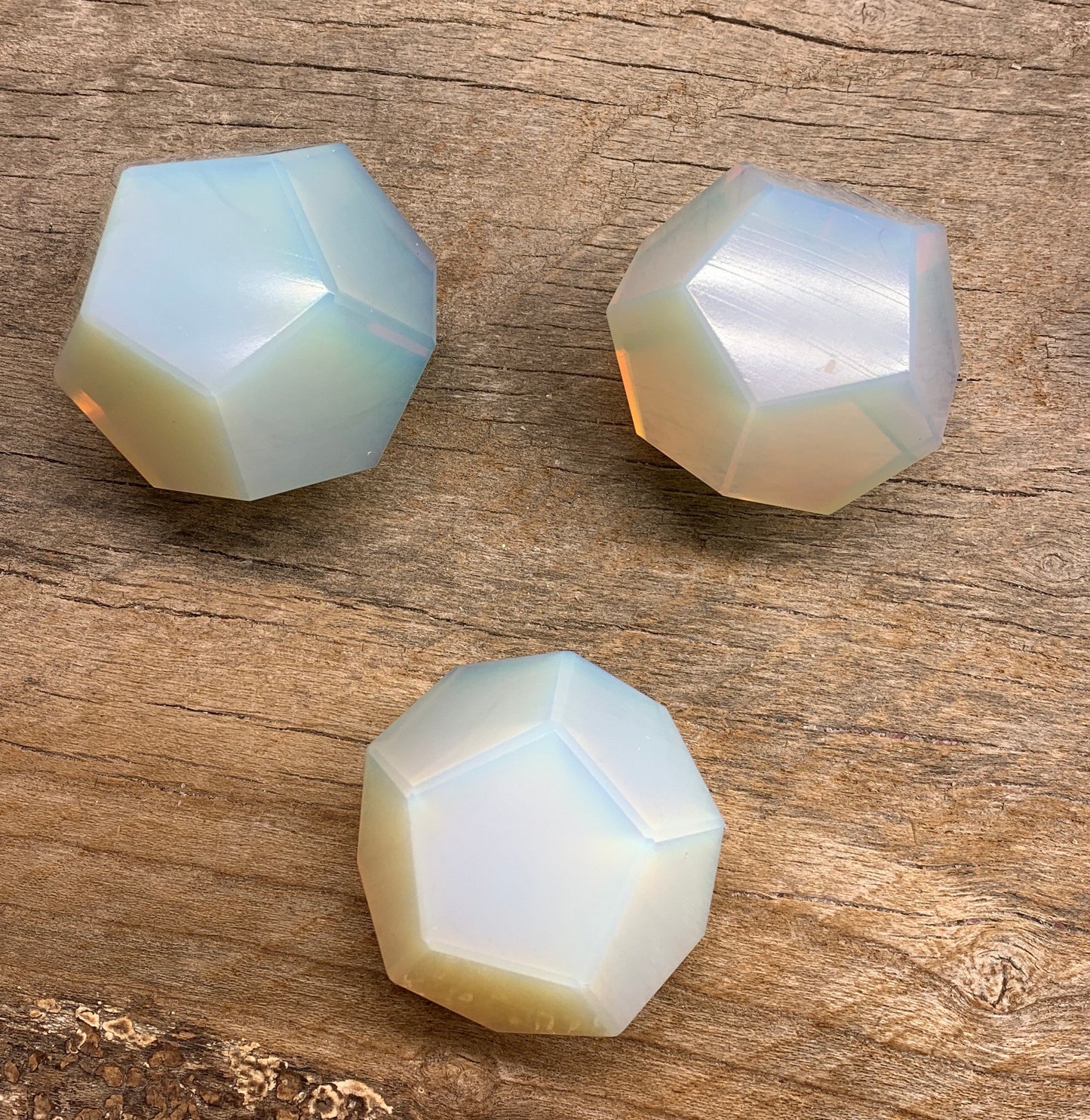 Opalite Dodecahedron, Sacred Geometry, Creation Stone, Shape of the Universe 1461 (Approx. 45-55 mm)