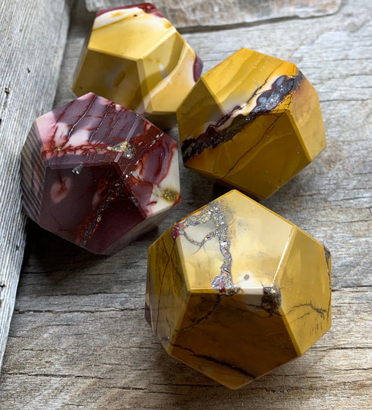 Mookaite Jasper Dodecahedron, Sacred Geometry, Creation Stone, Shape of the Universe 1471