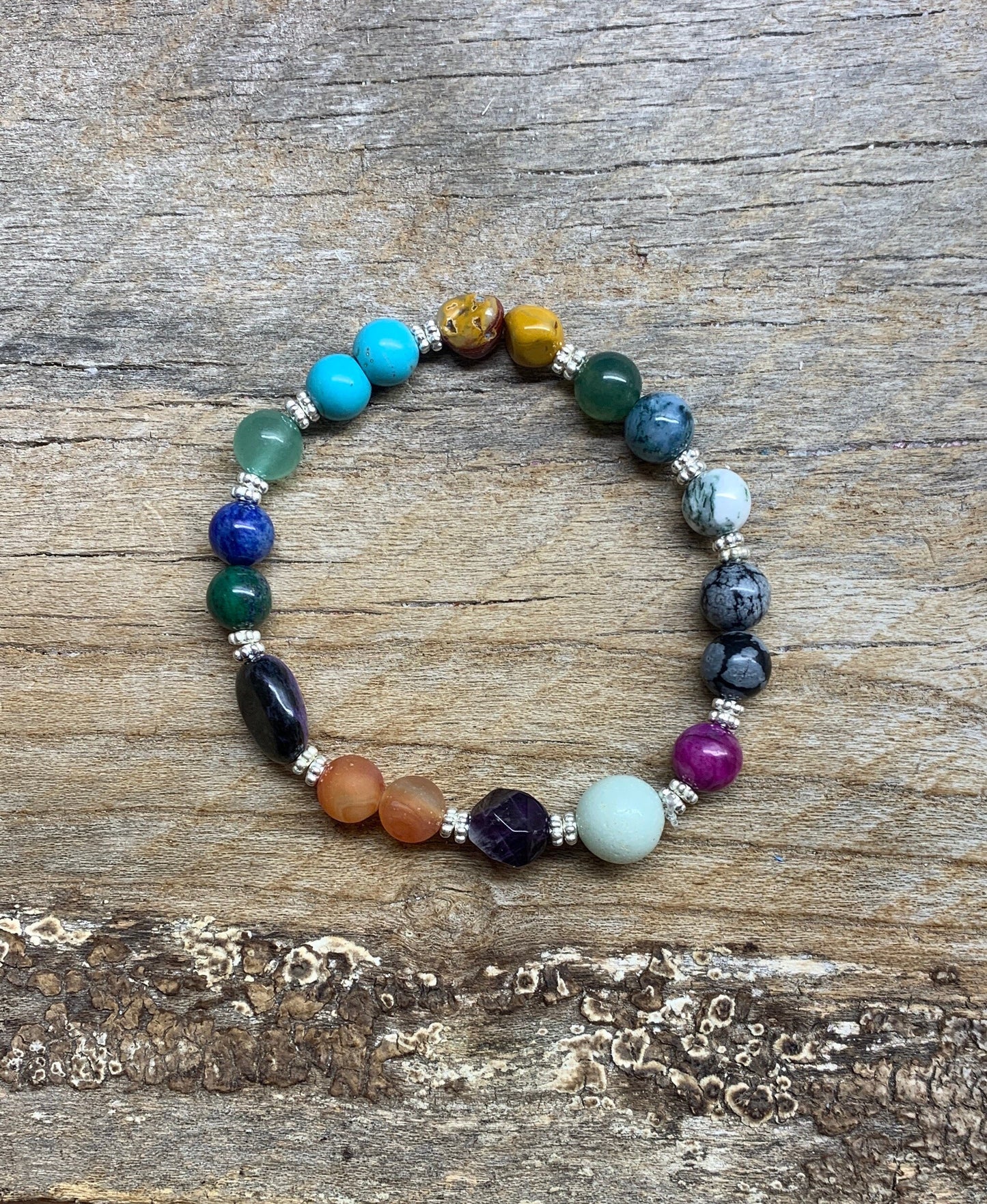 Virgo Zodiac Gemstone Bracelet BRC-0148 Handmade