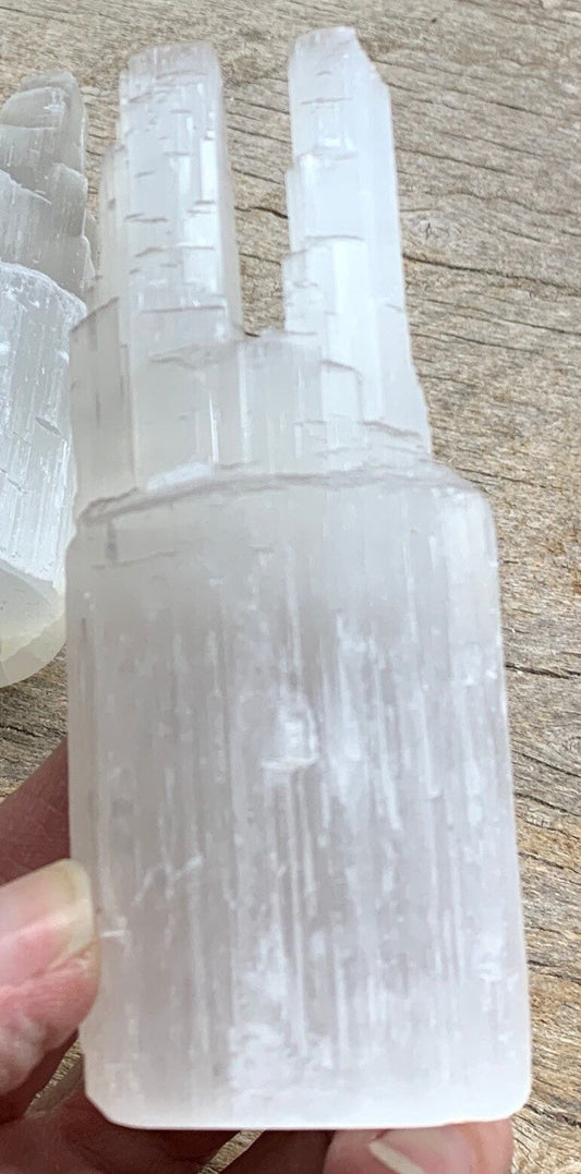 Selenite Twin Castle 4” S-0023