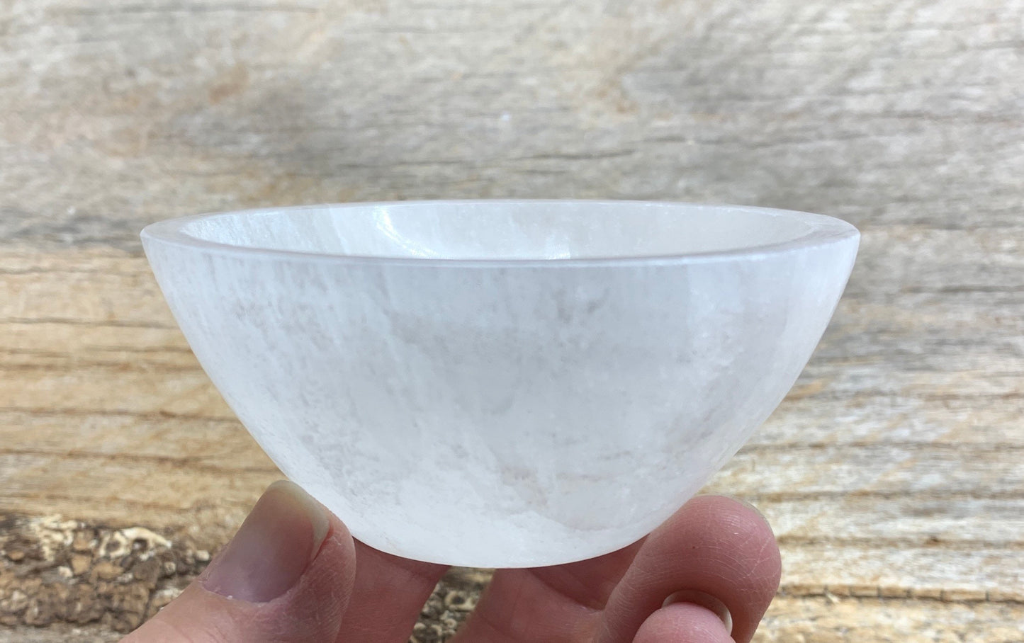 Selenite Round Bowl (Approx. 3”) S-0014