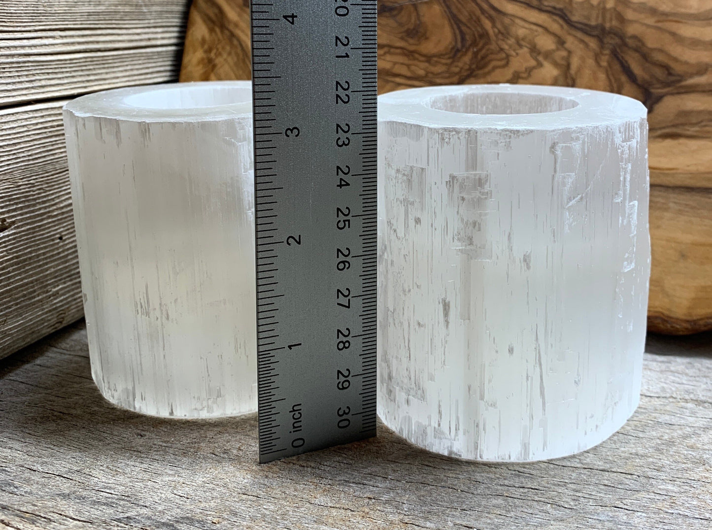 Selenite Candle Holder 3” S-0022