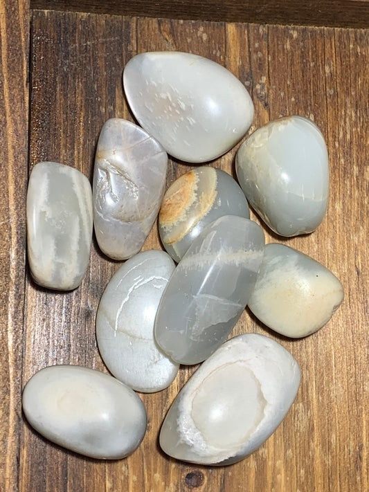Grey MoonstonePolished (Approx. 1 1/4" - 1 3/4") Peaceful & Beautiful, Divine Feminine BIN-1345