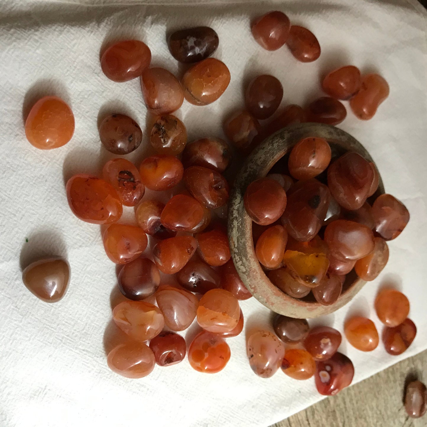 Carnelian Agate Tumbled Polished (Approx. 5/8" - 3/4") Polished Stone for Crystal Grid, Wire Wrapping or Craft Supply BIN-1333