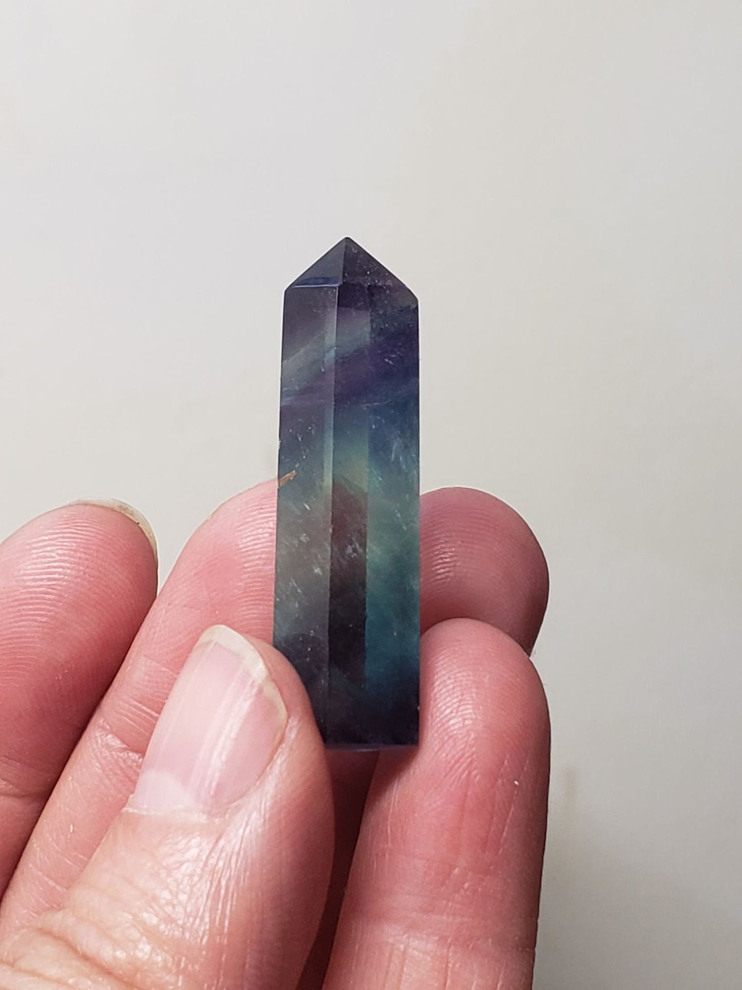 Fluorite Obelisk small. (Approx. 1 3/4") 0904