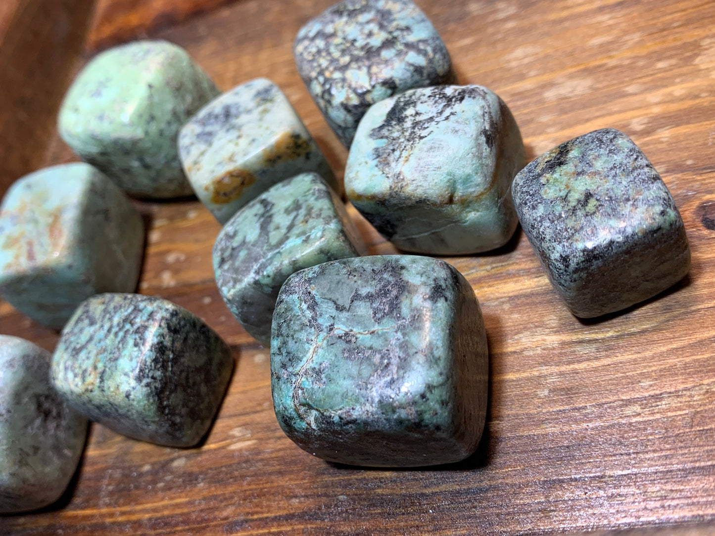 African Turquoise Cube (Approx. 5/8" - 3/4") Polished 0666