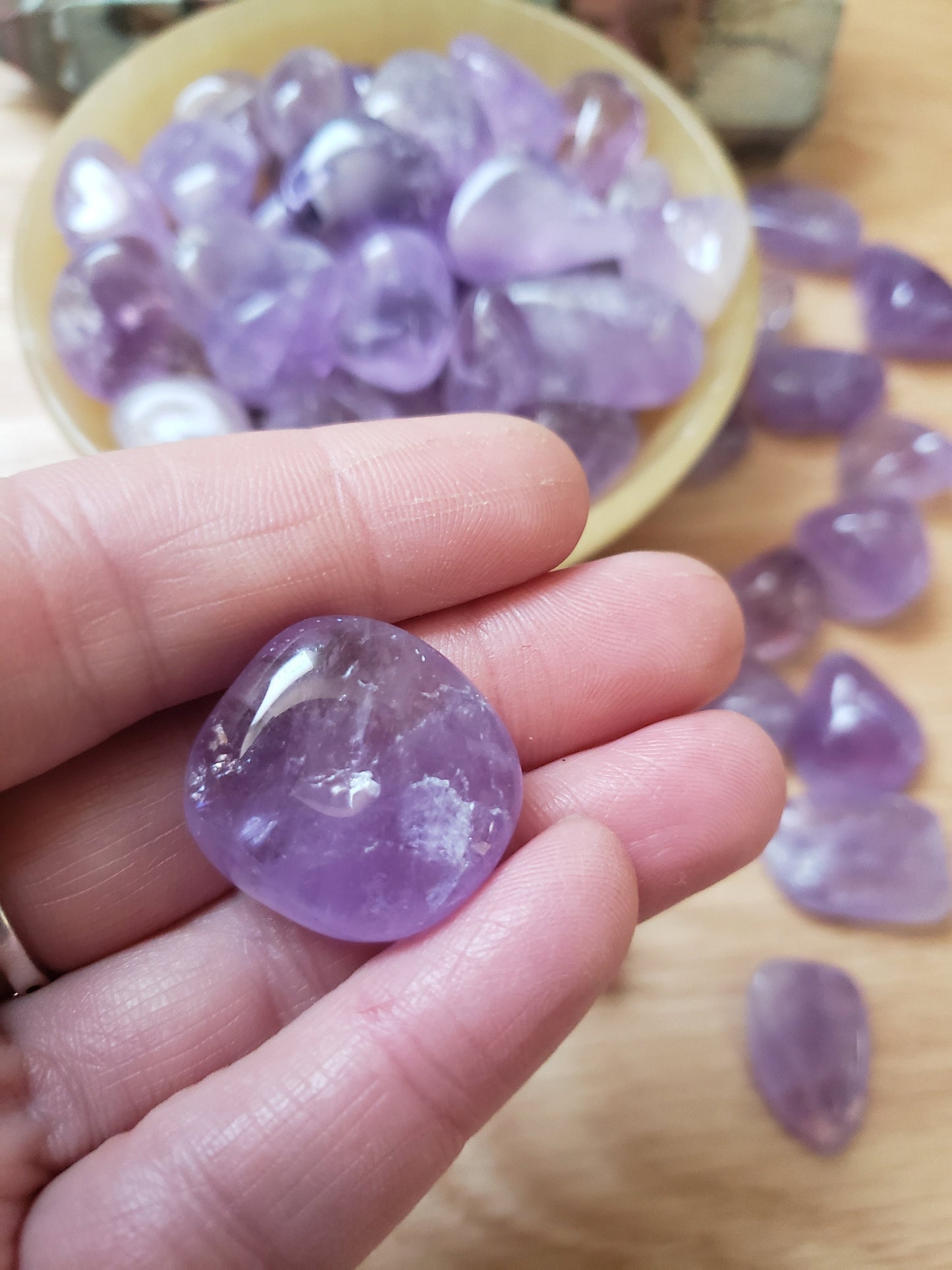 Amethyst, Beautiful, Charity, Tumbled, Polished (Approx 5/8" -3/4") Polished Stone 0463