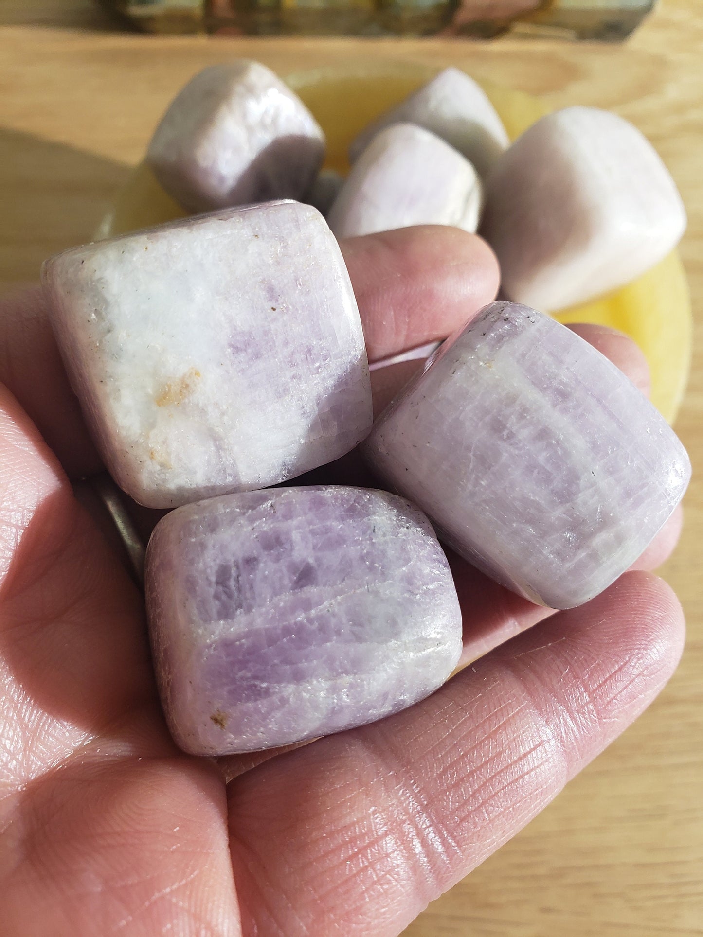 Kunzite Cube, Tumbled, Polished (Approx 1" Cube) Polished Stone BIN-1312