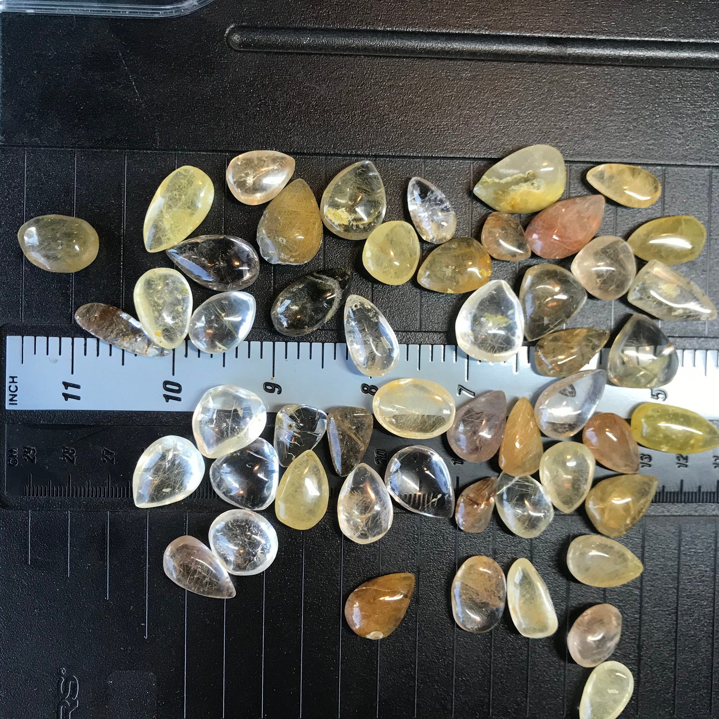 Golden Rutilated Quartz, Tumbled, Polished Rutile Quartz, One Stone (between 3/5"-1" long) for Wire Wrapping or Crystal Grid 0640