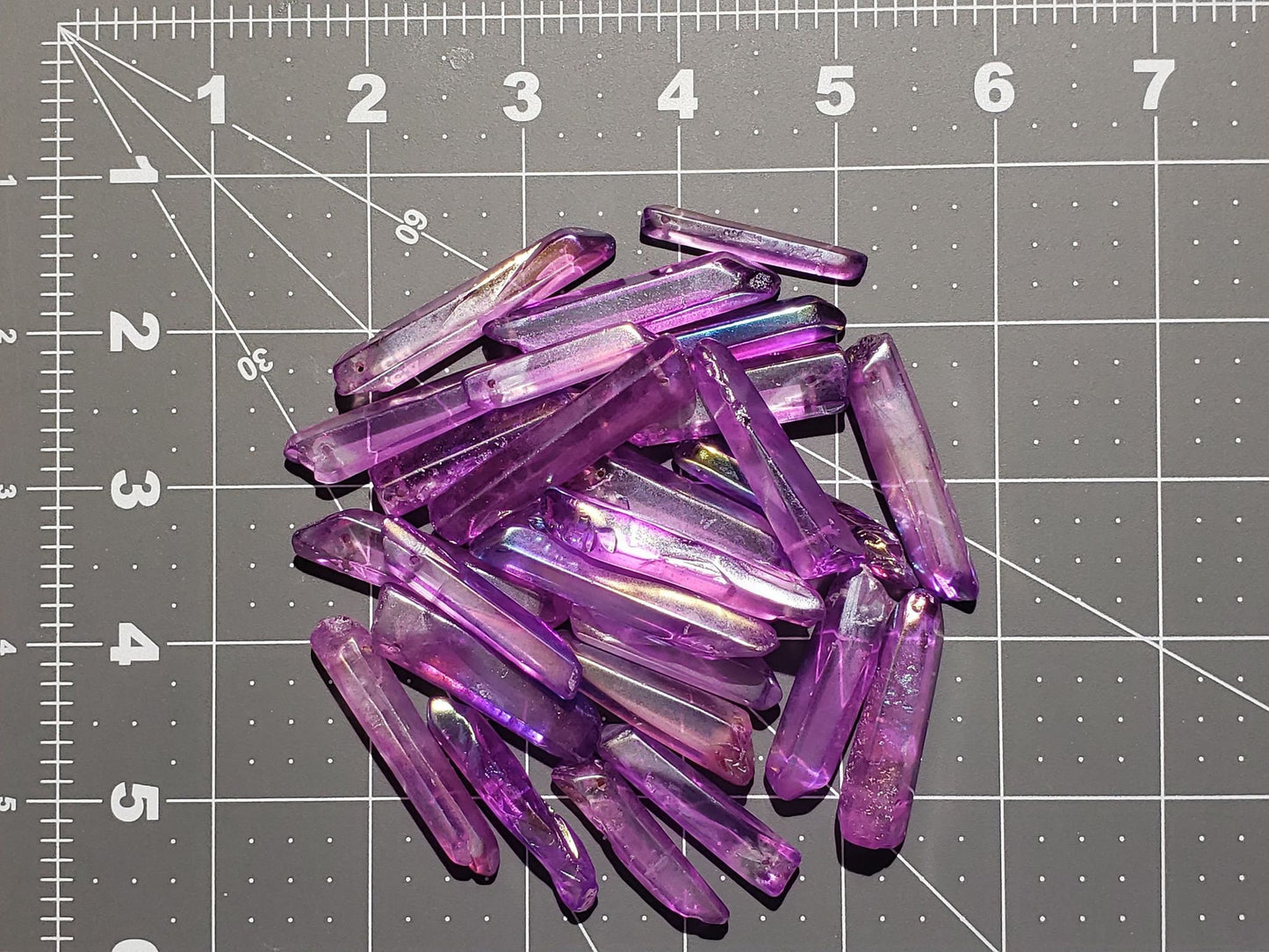 Purple Aura Quartz Point(Approx. 1 1/2" - 2 3/4") 1530 Wire Wrap & Grid Making Supply