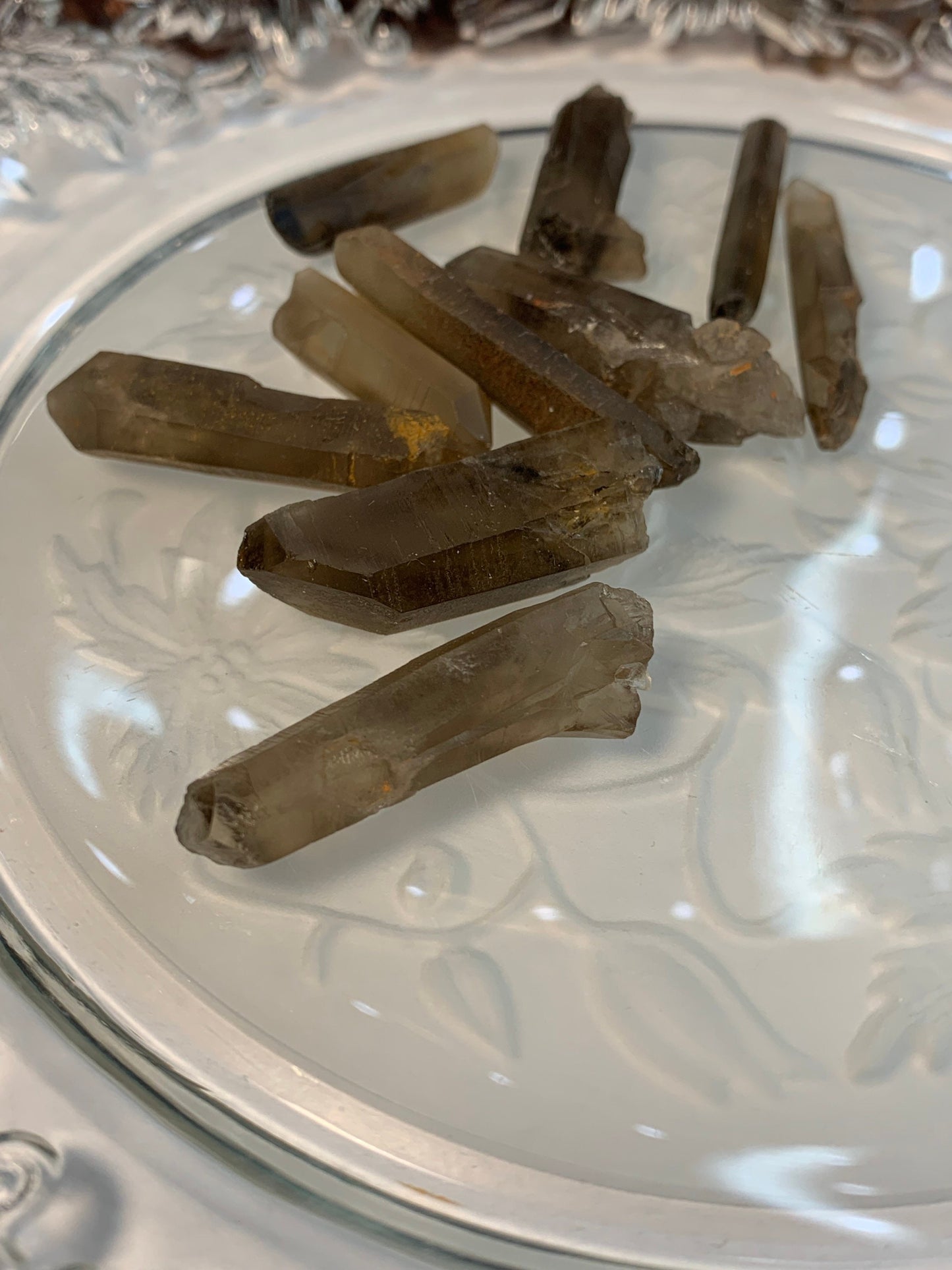 Smoky Quartz Crystal, Point, Raw, Beautiful 0482 (Approx. 1 1/2”)