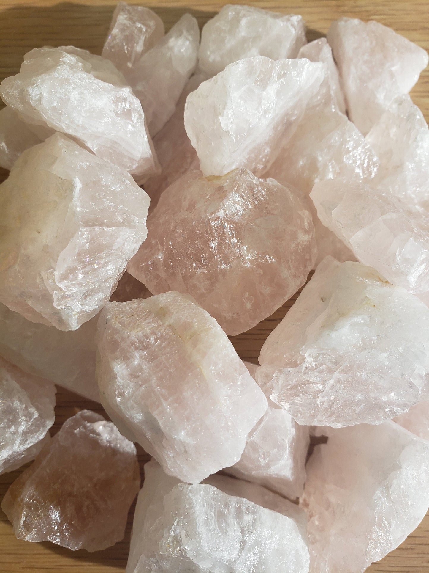 Rose Quartz, Raw Crystal (Approx 1 1/4" - 1 1/2")  Polished Stone for the Heart Chakra, for Wire Wrapping or Crystal Grid Supply 1268