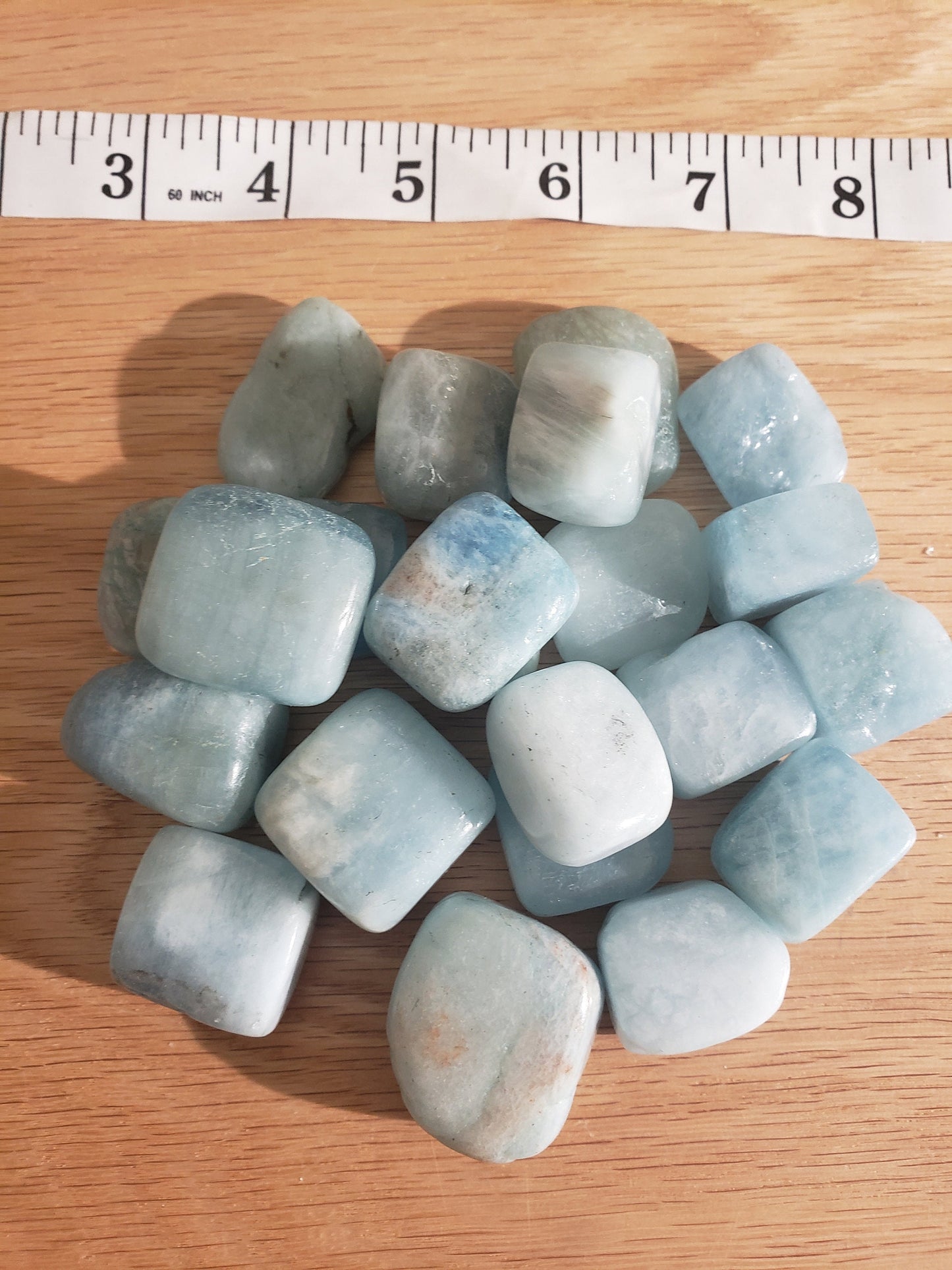 Aquamarine, Polished Tumbled Stone (Approx. 7/8" - 1 1/4" long) 0592