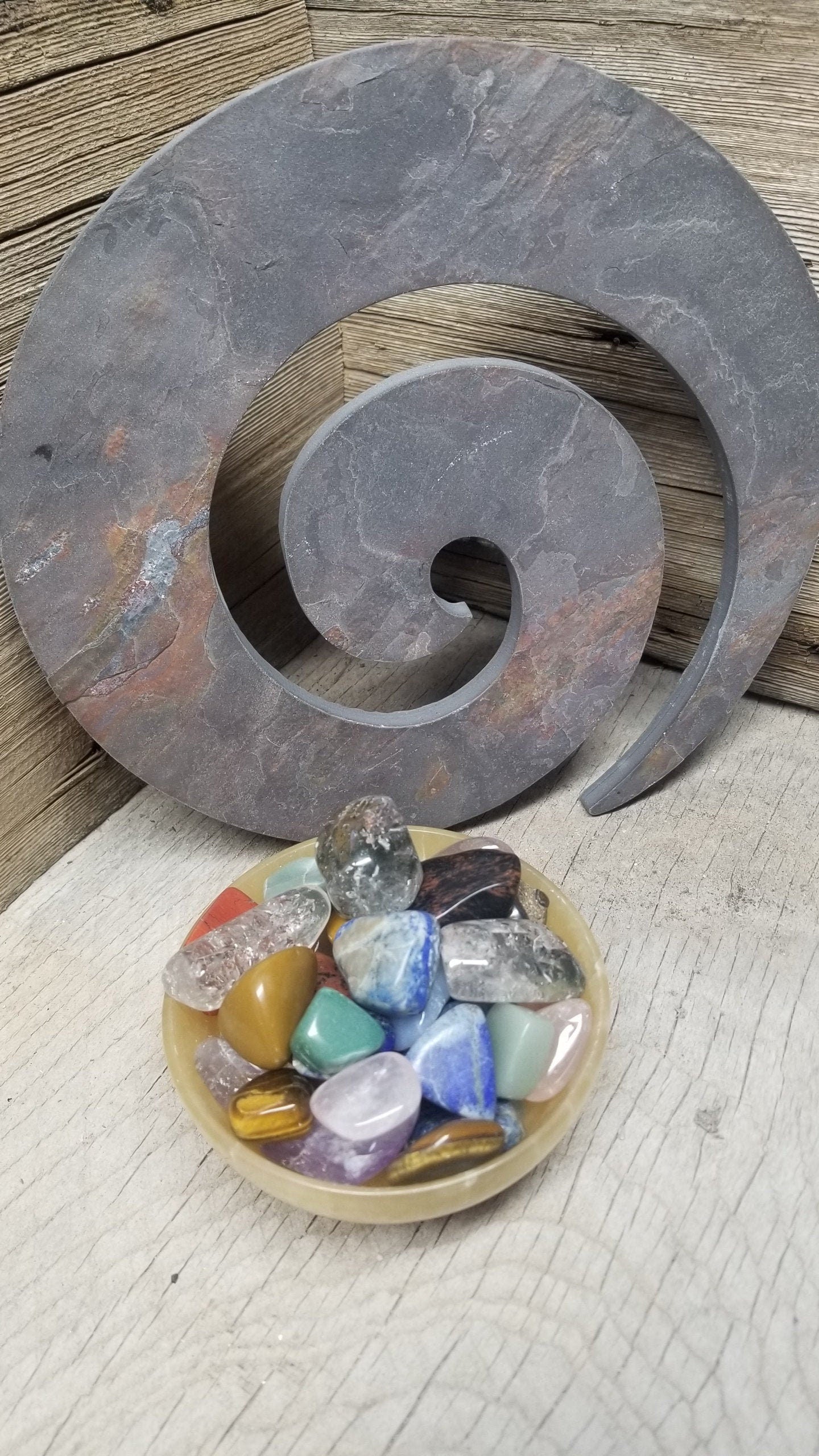 Surprise Stone from Assorted Mix of Polished Stones, One Stone (Approx 1 1/4" - 1 3/4" long) Wire Wrapping or Crystal Grid Supply BIN-1459