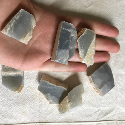 Raw Grey Moonstone, One Crystal (Approx 1 2/5"), Rough Stone, Supply for Crystal Grid or Crafts 0322