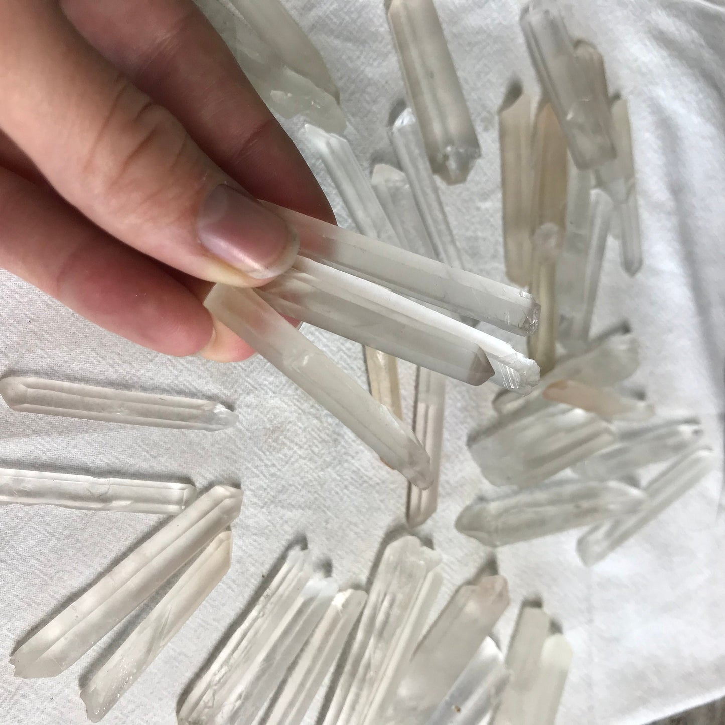 Quartz Crystal, (Approx. 1 1/2 -2 1/2") One Natural Crystal, Quartz Rough, for Crystal Grid Making or Wire Wrapping 1283