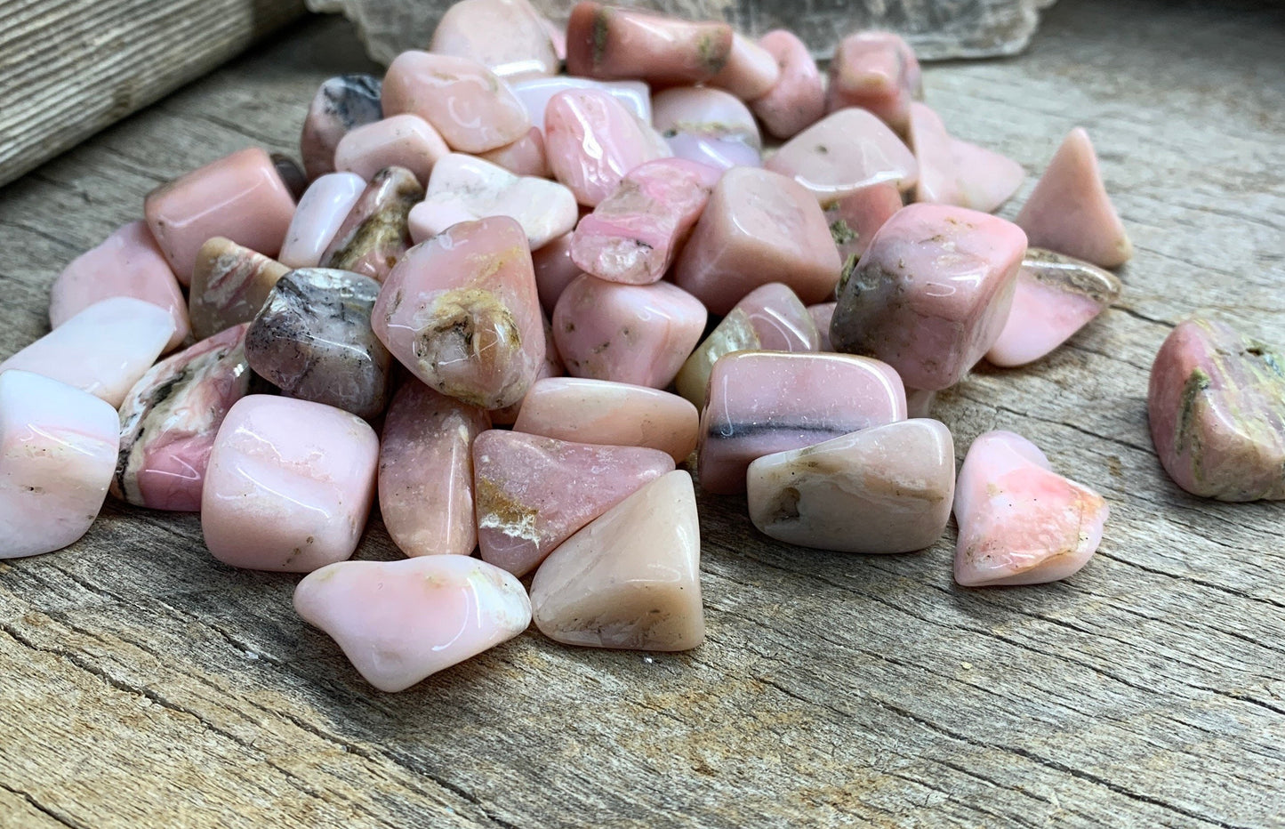 Pink Opal Tumbled Stone BIN-1427 (Approx. 3/4”- 1”)