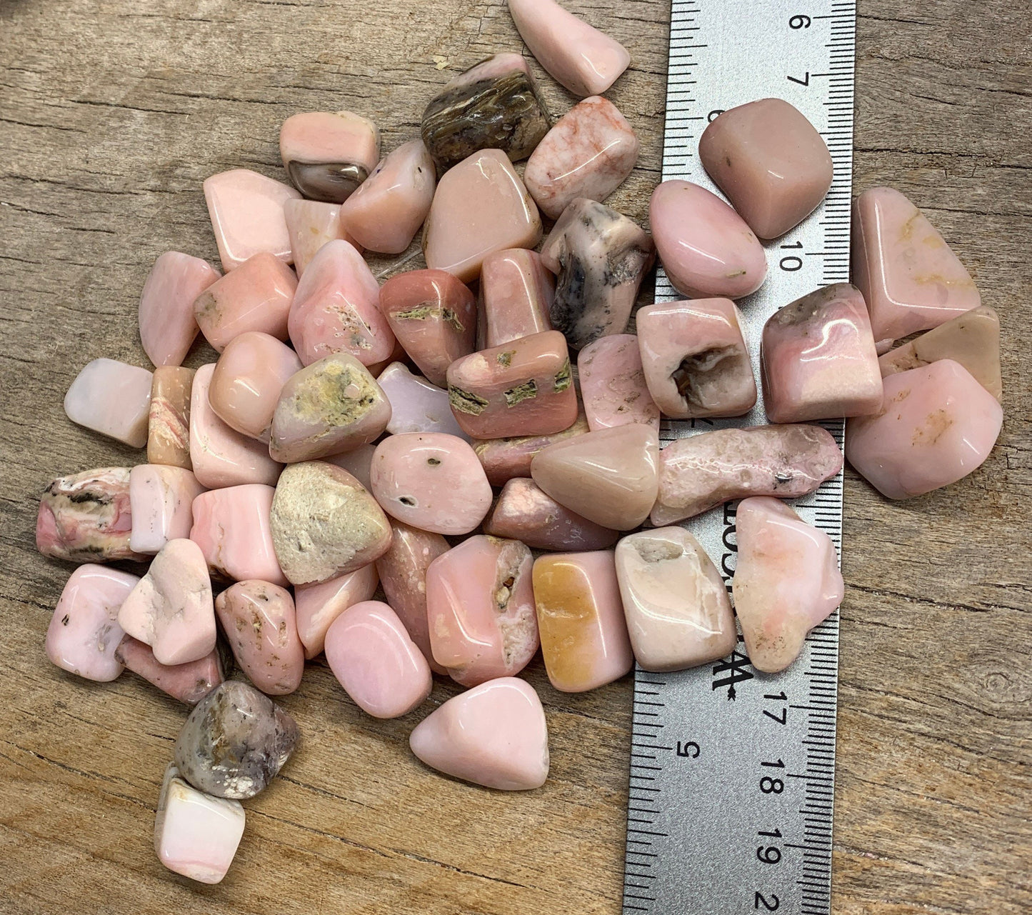 Pink Opal Tumbled Stone BIN-1427 (Approx. 3/4”- 1”)