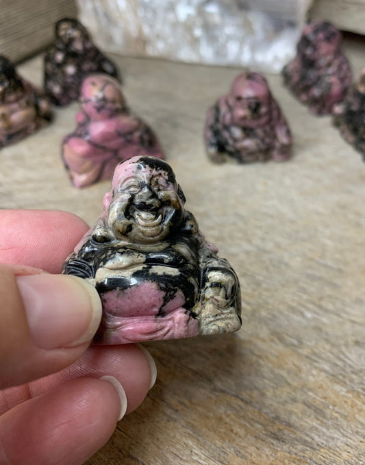 Rhodonite Happy Buddha 0077