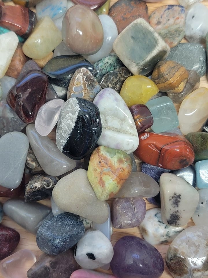 Surprise Stone from Assorted Mix of Polished Stones, One Stone (Approx 1/2" - 1" long) Wire Wrapping or Crystal Grid Supply BIN-1460