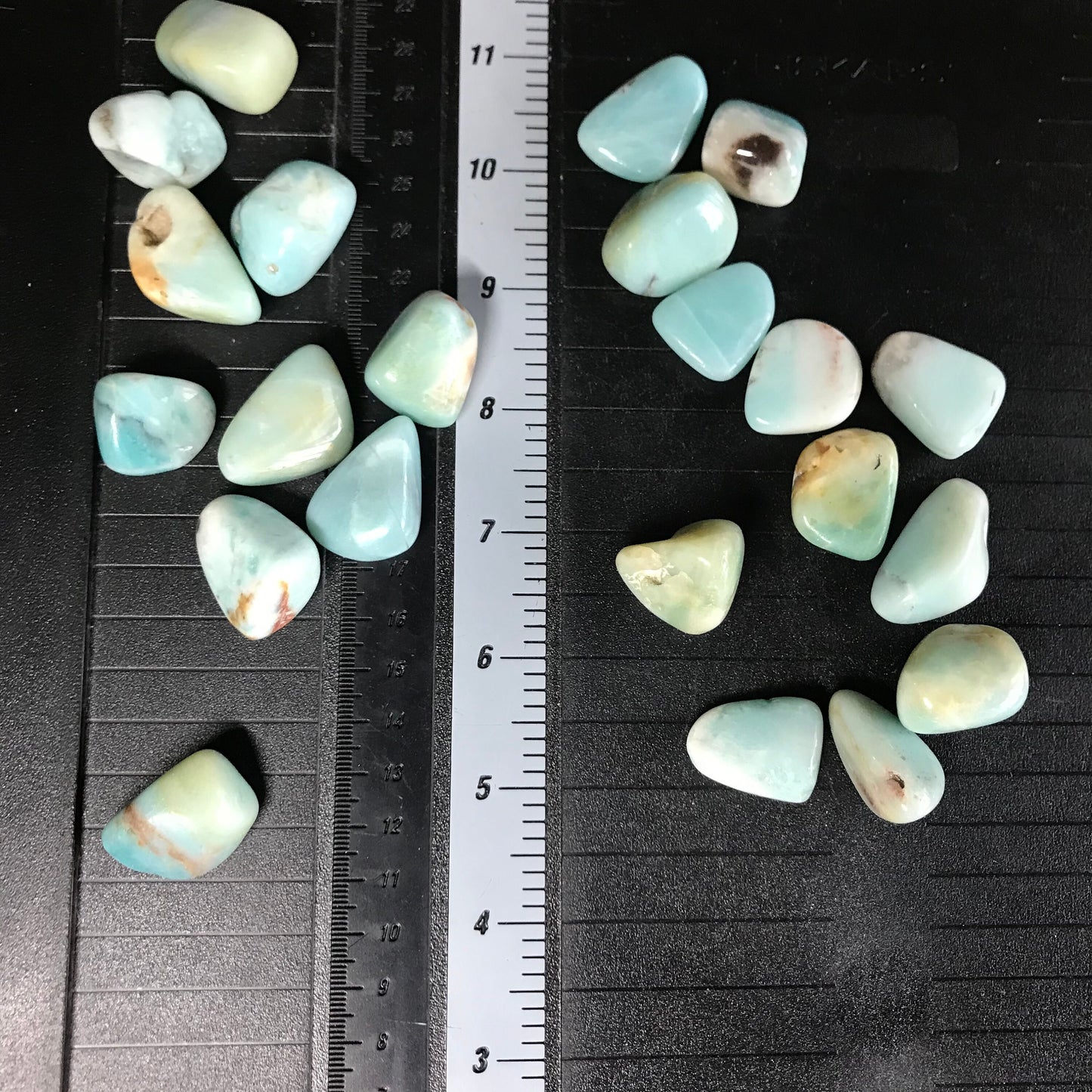 Tumbled Amazonite (Approx. 1" - 1 1/2") Polished Stone for Crystal Grid, Wire Wrapping or Craft Supply 0625