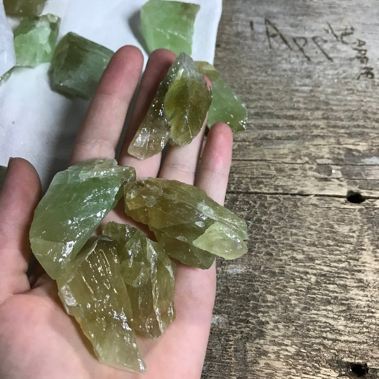 Green Calcite, One stone (Approx 1 3/4 "x 3/4" ), Rough Green Healing Crystal, Energy Cleanser, Heart Chakra 1273