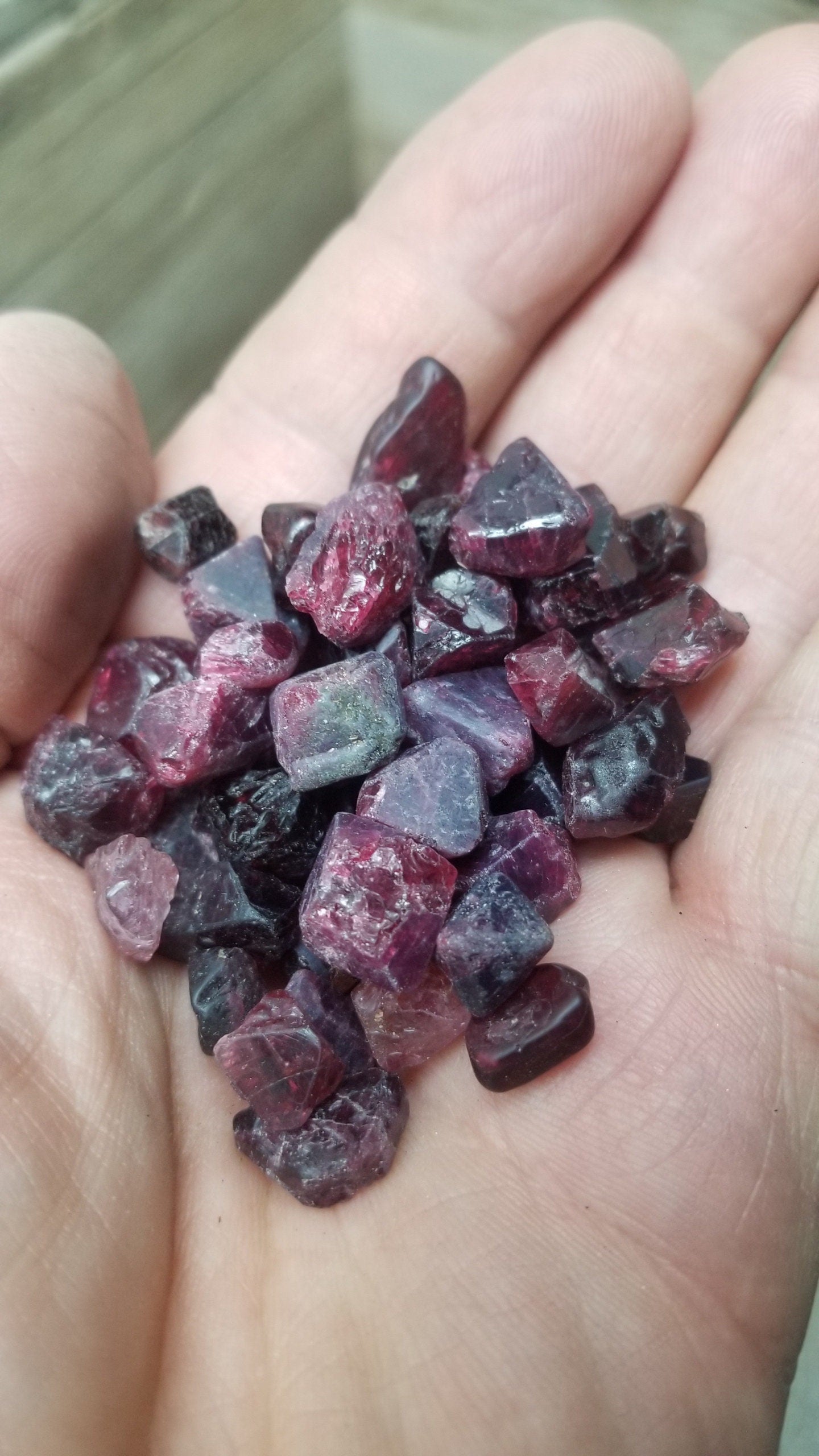 Spinel chunks and partial Crystal's XL Amplify Feelings Love, Generosity, Crystal Grid or Craft Supply 0354