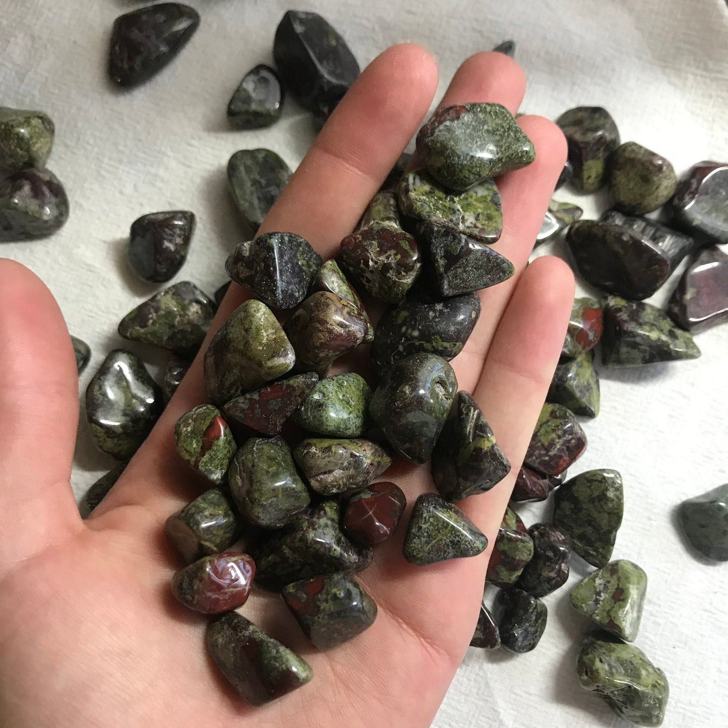 Dragon's Blood Jasper, Polished Tumbled Stone (Approx 1/2" - 3/4" long)  Polished Stone, for Wire Wrapping or Crystal Grid Supply 0736