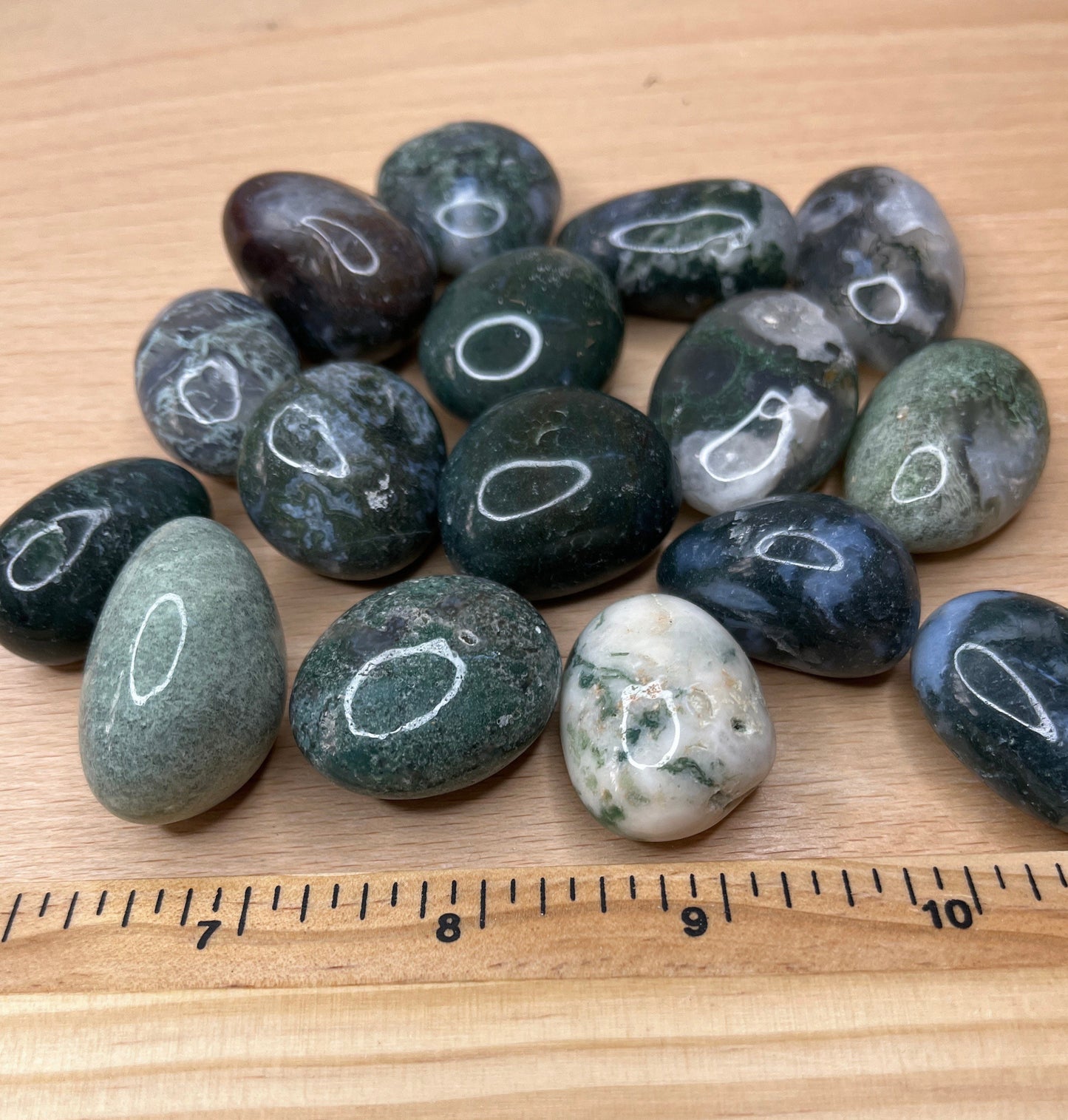 Tree Agate Tumbled Stone 0629 Approx. 1 1/4”- 1 3/4”