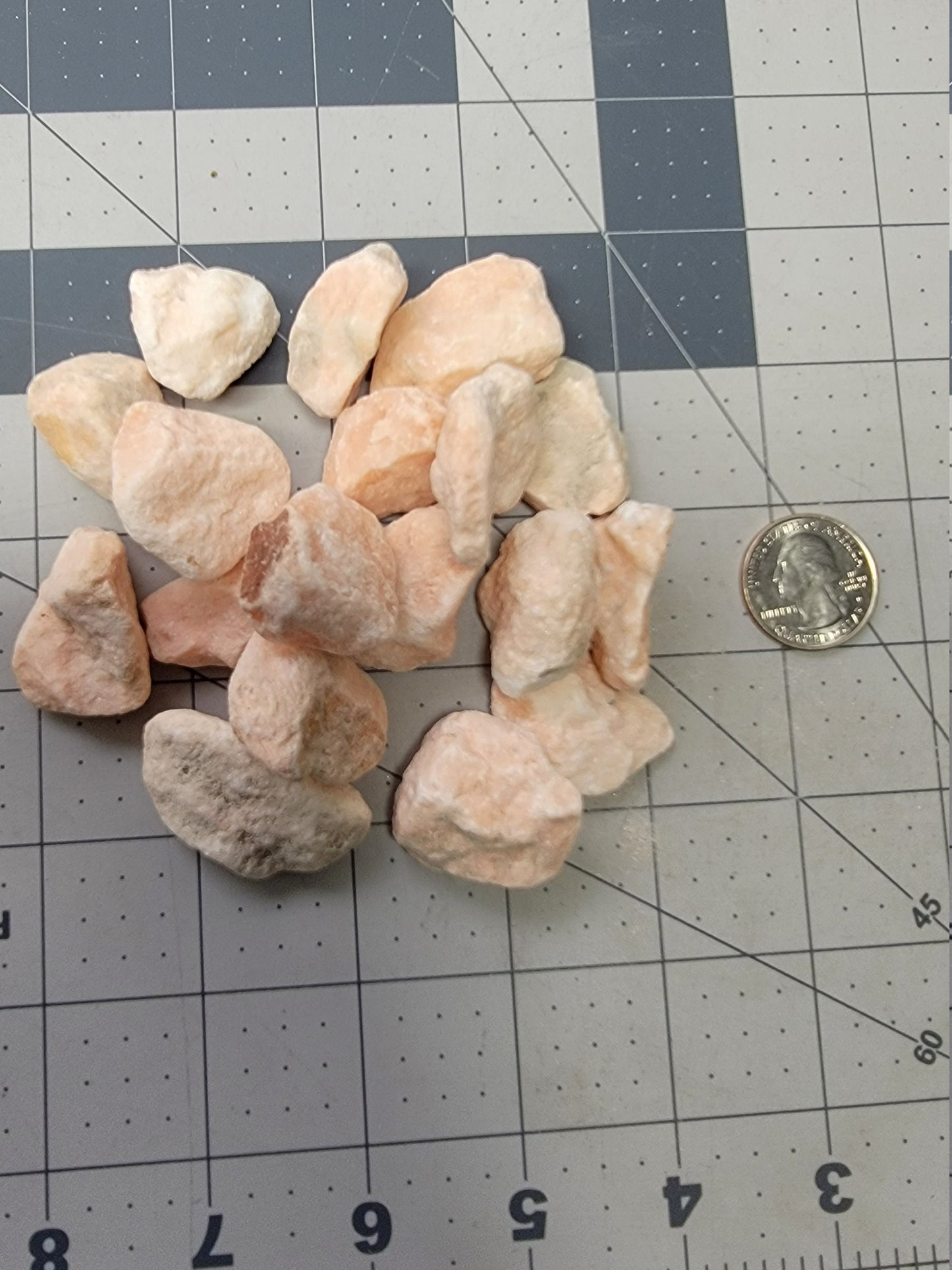 Pink Alabaster Raw Stone (Approx. 1" - 1 1/2") Found in Utah, Forgiveness Stone 1279