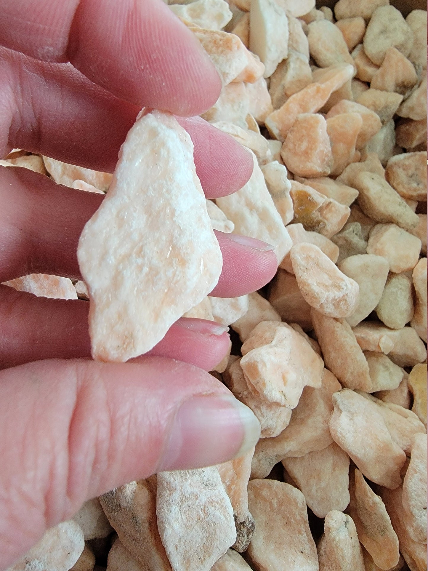 Pink Alabaster Raw Stone (Approx. 1" - 1 1/2") Found in Utah, Forgiveness Stone 1279