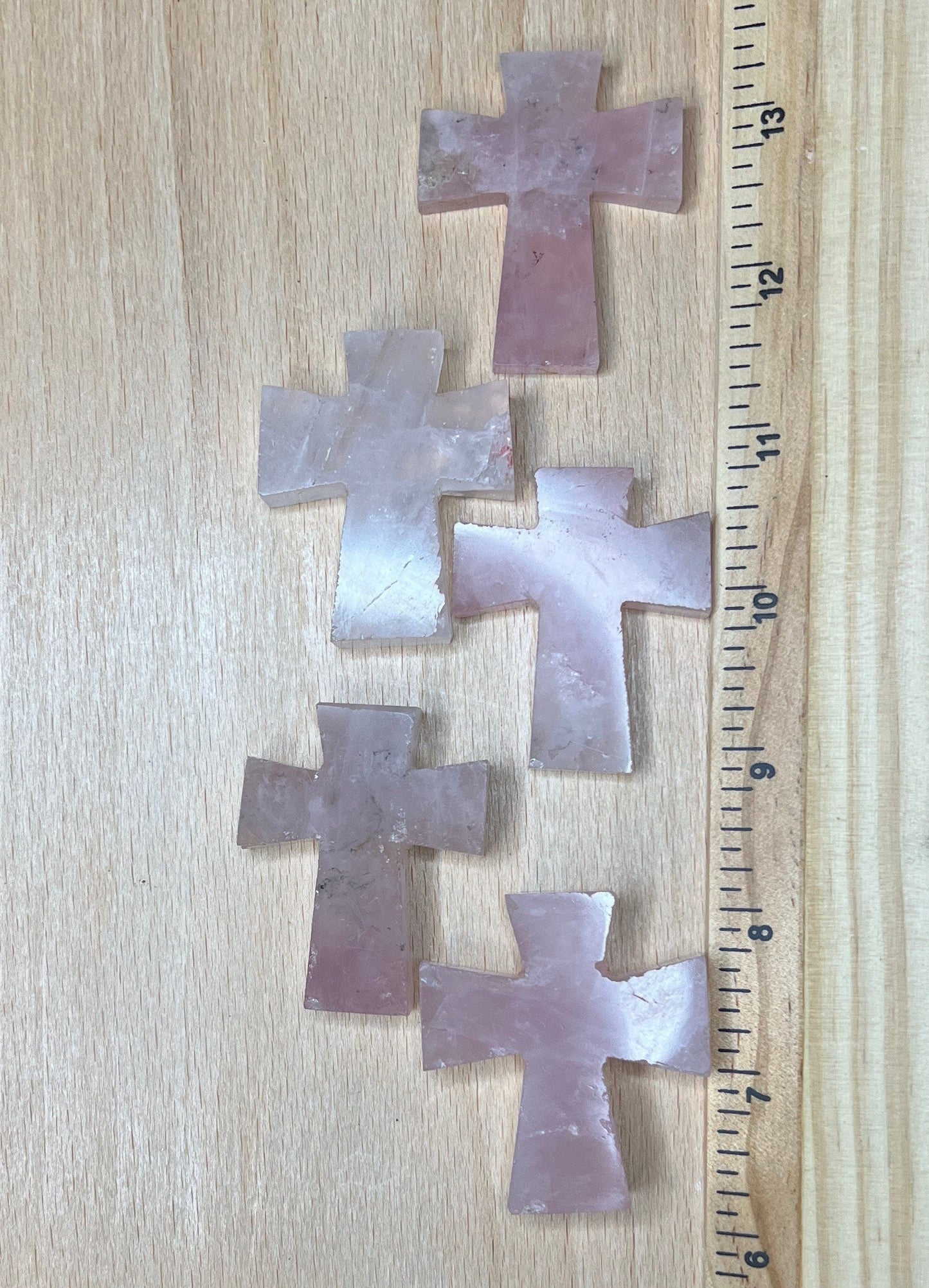 Rose Quartz Cross 0959 Approx. 2”