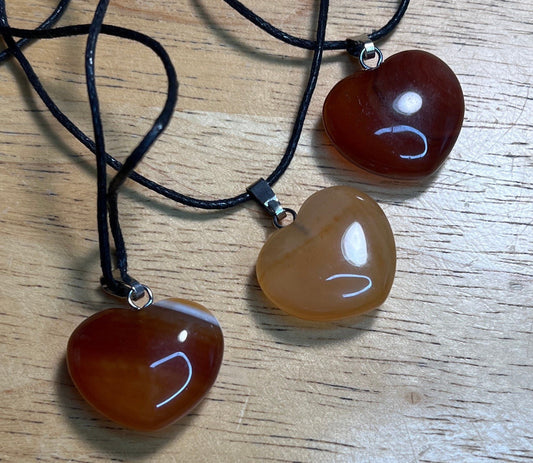 Carnelian Agate Heart Necklace NCK-2668