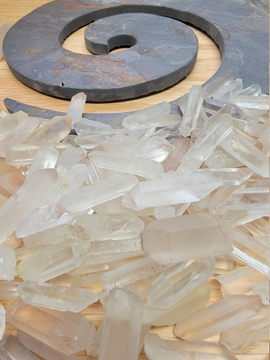 Quartz Crystal, (Approx. 7/8" - 1 1/4") 1280 One Natural Crystal, Quartz Rough, for Crystal Grid Making or Wire Wrapping