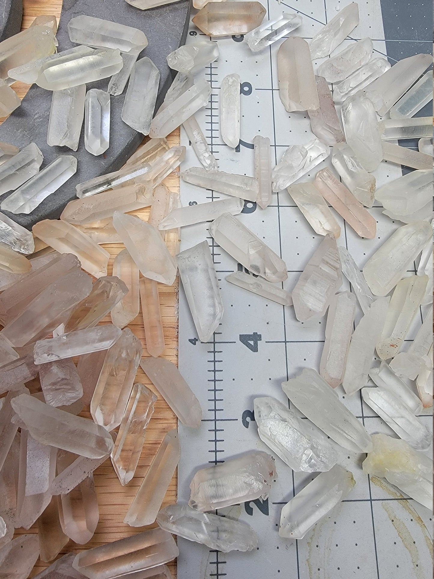 Quartz Crystal, (Approx. 7/8" - 1 1/4") 1280 One Natural Crystal, Quartz Rough, for Crystal Grid Making or Wire Wrapping