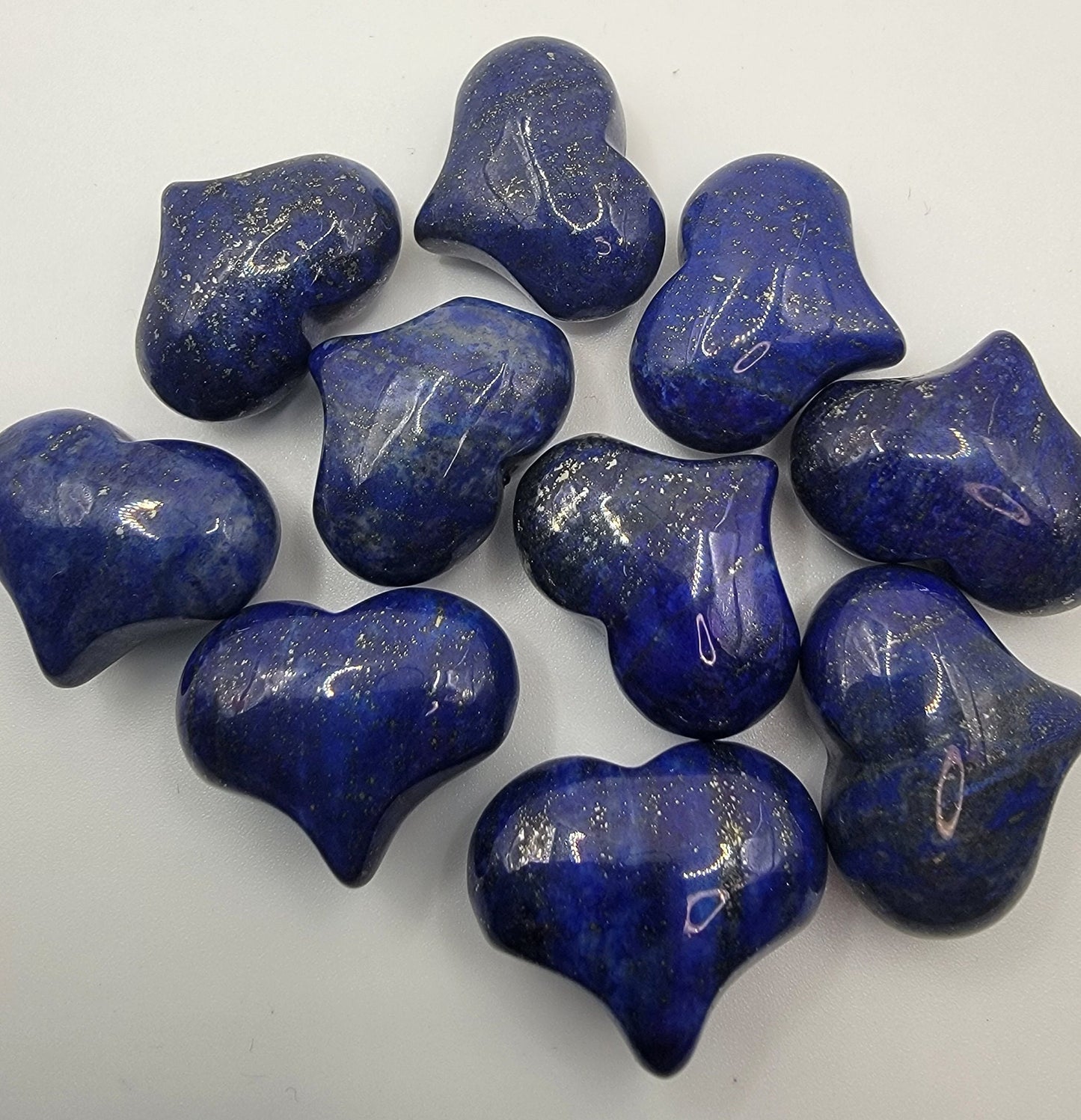 Lapis Lazuli Puffy Heart 0530-A (Approx. 3/4”x 1”)