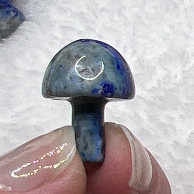 Lapis Lazuli Carved Mushroom 0703 Approx. 5/8”- 3/4”