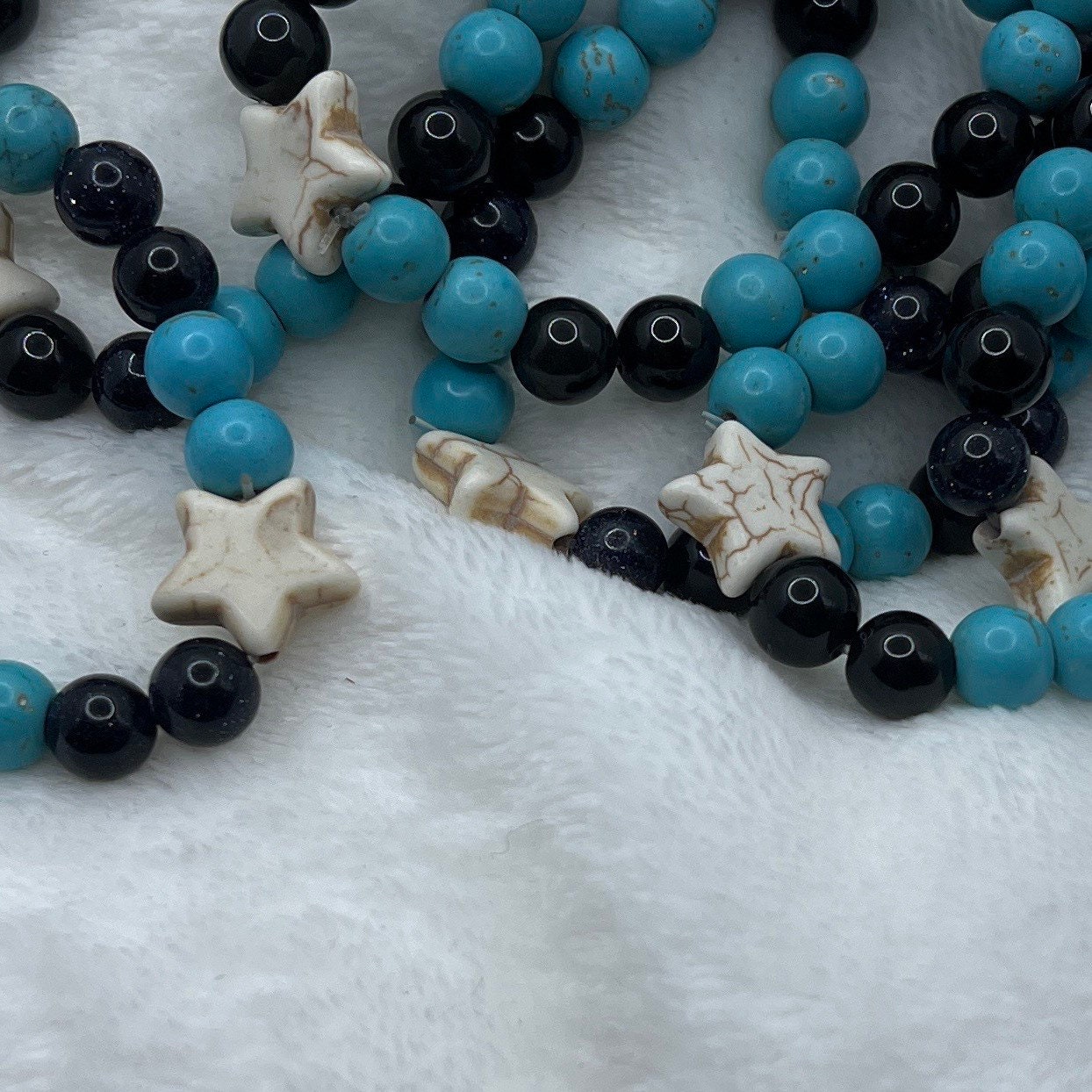 Night Sky Bracelet, with howlite star BRC-0165