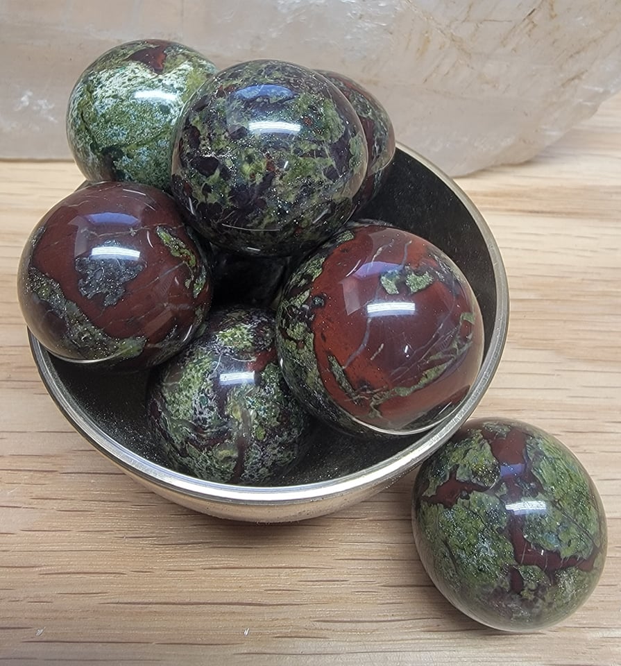 Dragon's Blood Jasper Sphere 1443 (Approx. 3/4”)