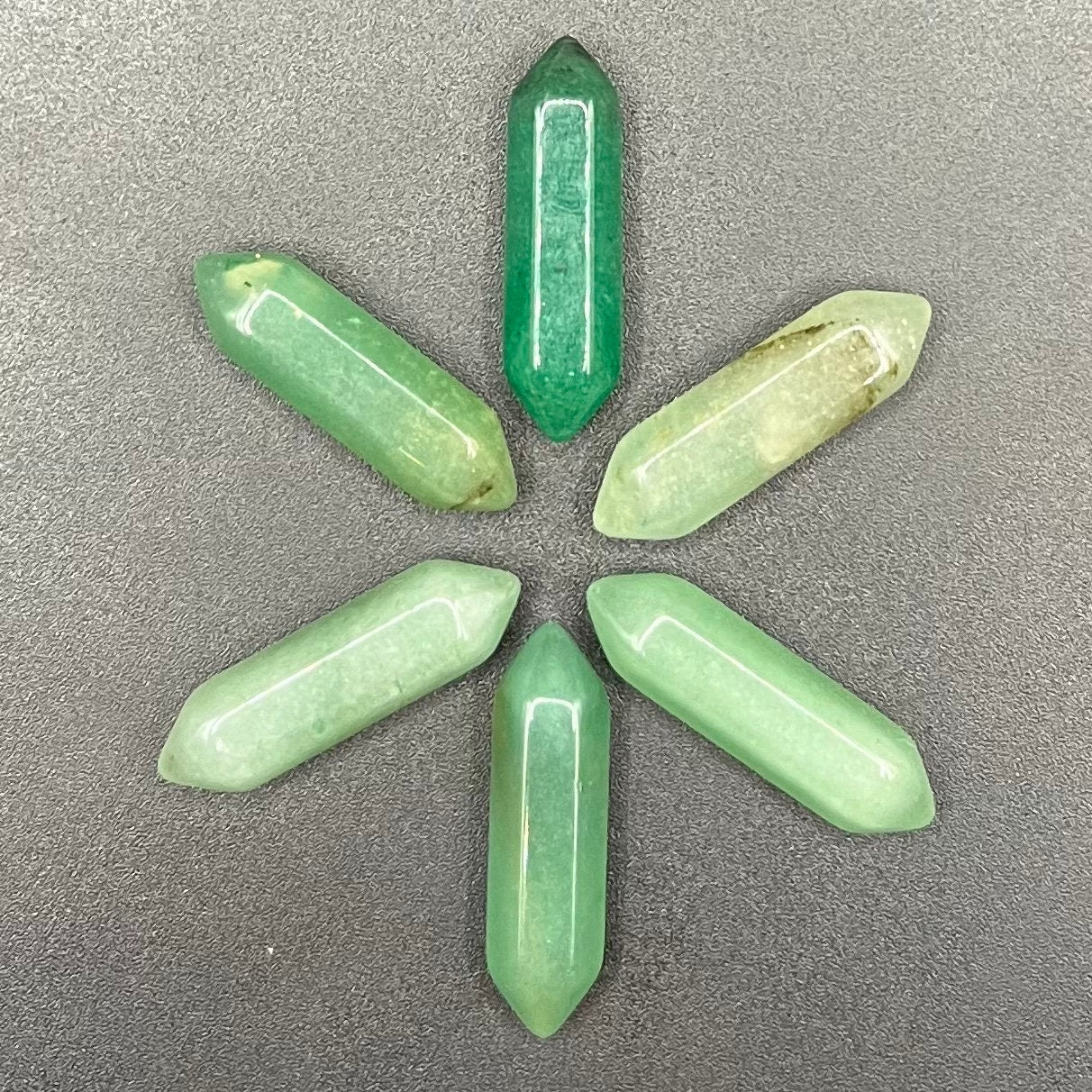 Green Aventurine, Double Terminated, Double Point, Crystal (Approx. 1 1/8”) T-0066