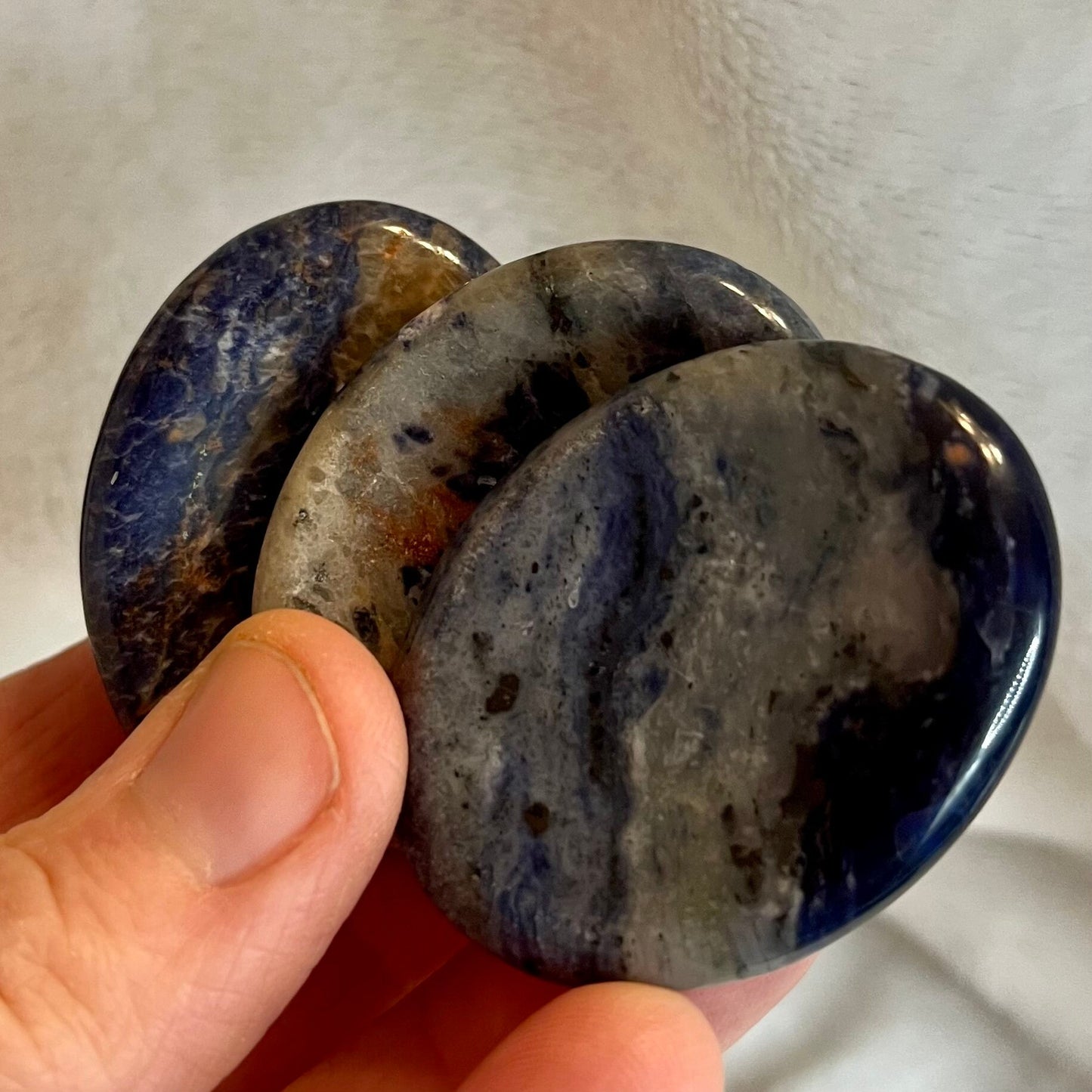 Sodalite Worry Stone (Approx. 1 3/8”-1 3/4”) 1396