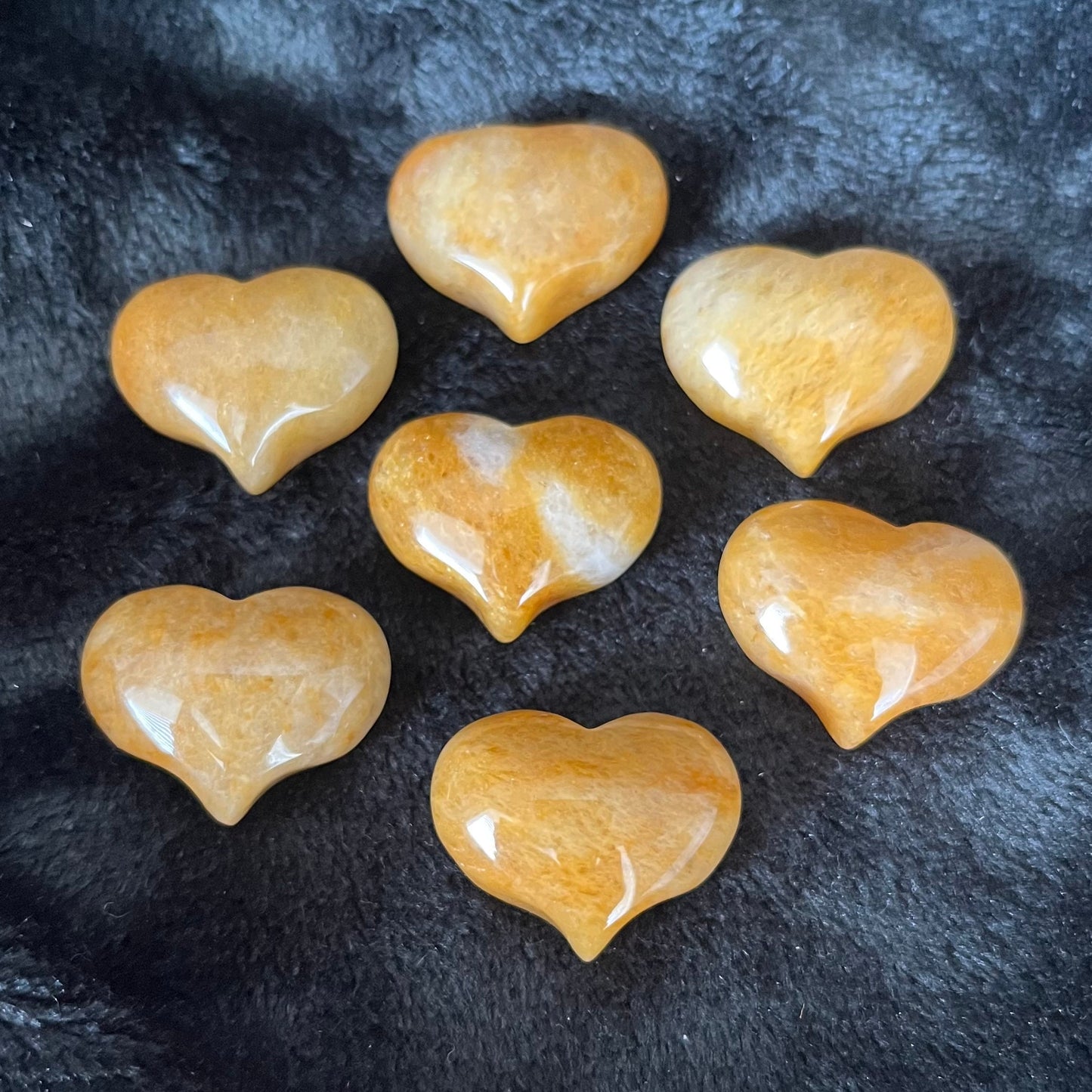 Yellow Aventurine Puffy Heart (Approx. 3/4”x1”) 0540-C